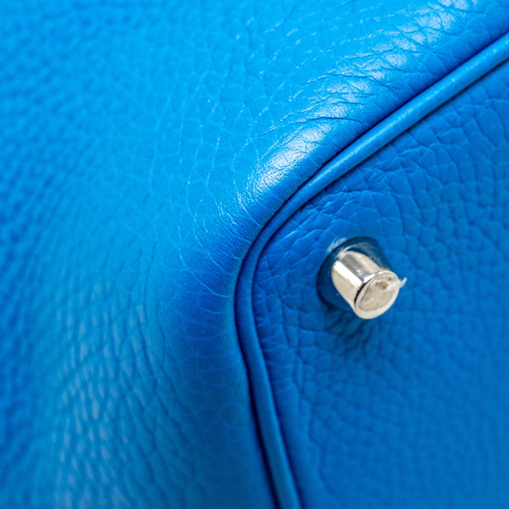 HERMES PICOTIN 18 LOCK BAG CLEMENCE BLUE SHW