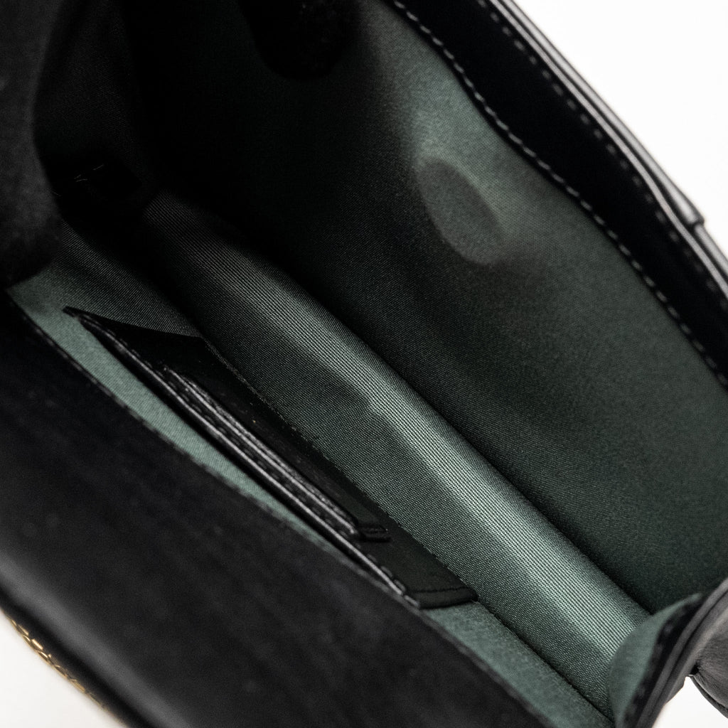 BVLGARI SERPENTI FOREVER CROSSBODY BAG CALFSKIN BLACK LGHW