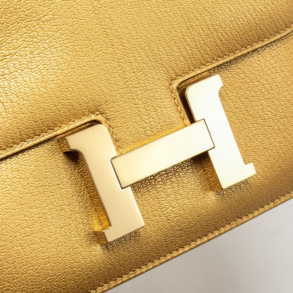 HERMES MINI CONSTANCE CHÈVRE CHAMKILIGHT Y9 DORE LGHW