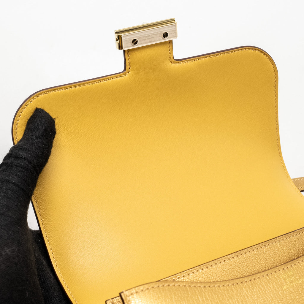 HERMES MINI CONSTANCE CHÈVRE CHAMKILIGHT Y9 DORE LGHW
