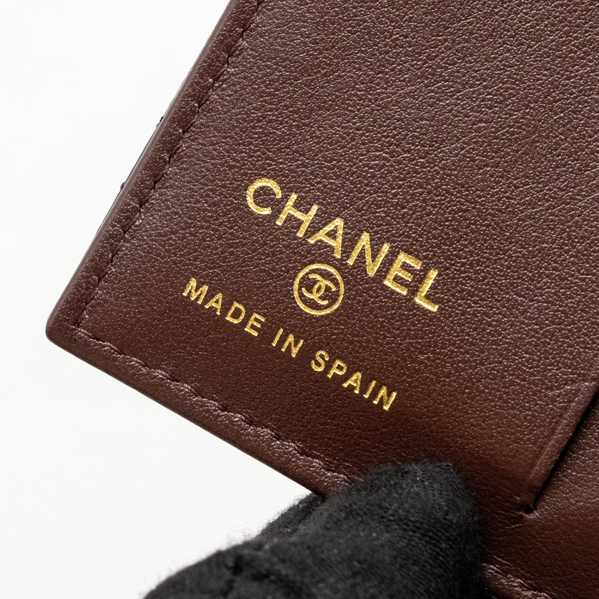 CHANEL COMPACT CARD HOLDER CAVIAR BLACK LGHW