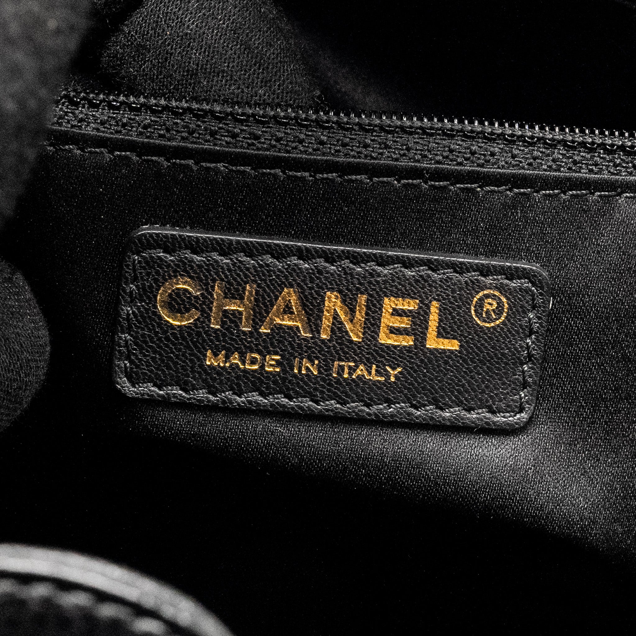 CHANEL PETIT SHOPPING TOTE BAG CAVIAR BLACK GHW