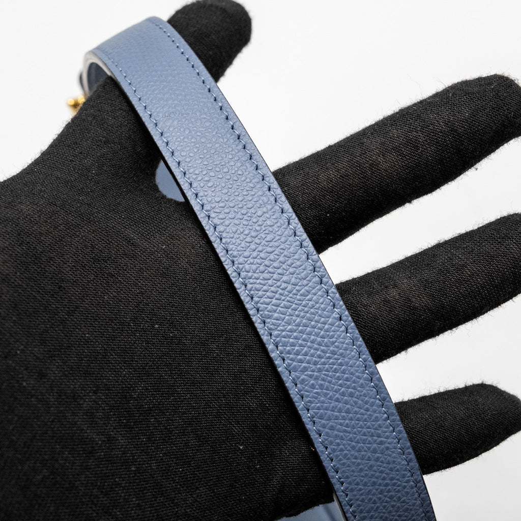 DIOR MEDIUM SADDLE BAG CALFSKIN BLUE GHW