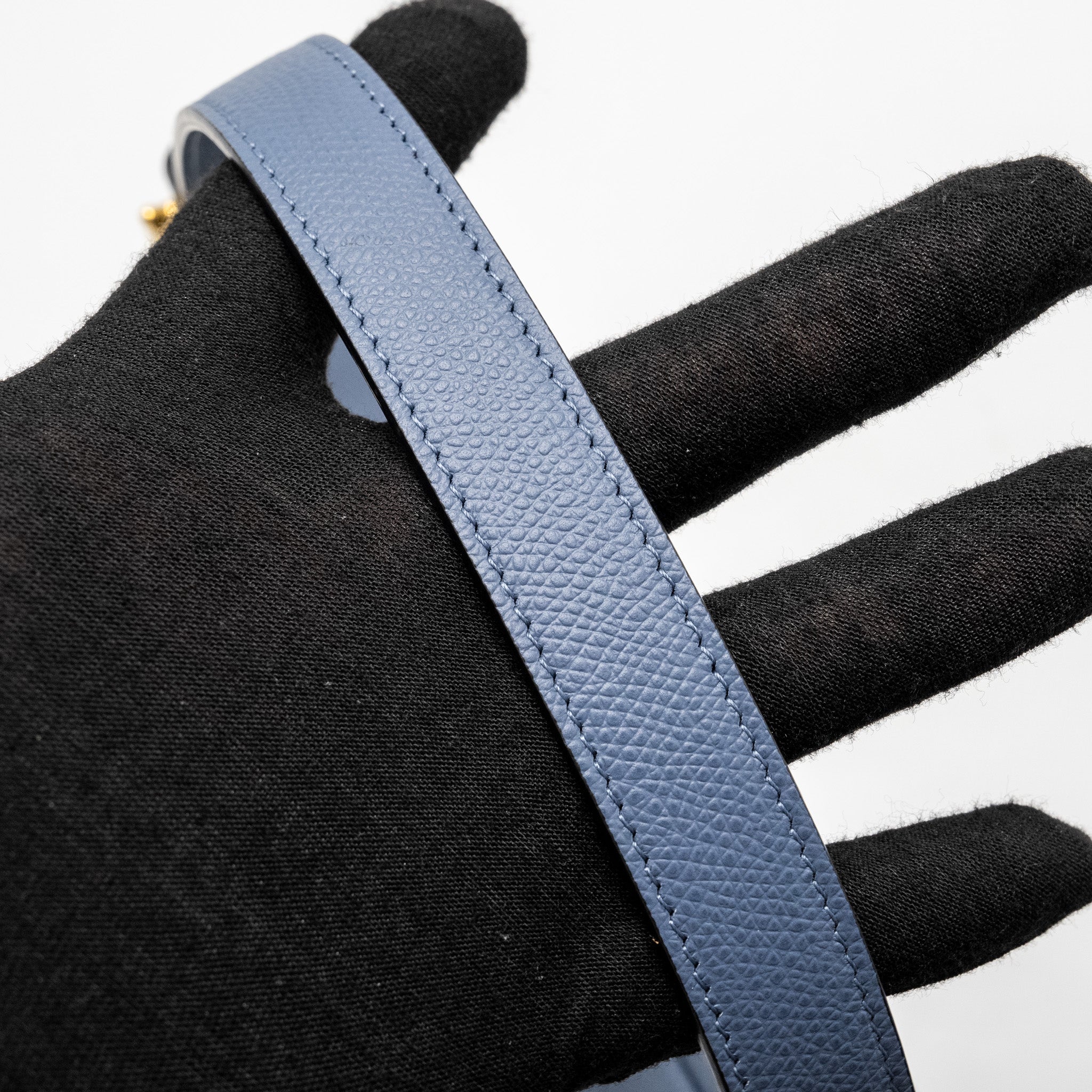 DIOR MEDIUM SADDLE BAG CALFSKIN BLUE GHW