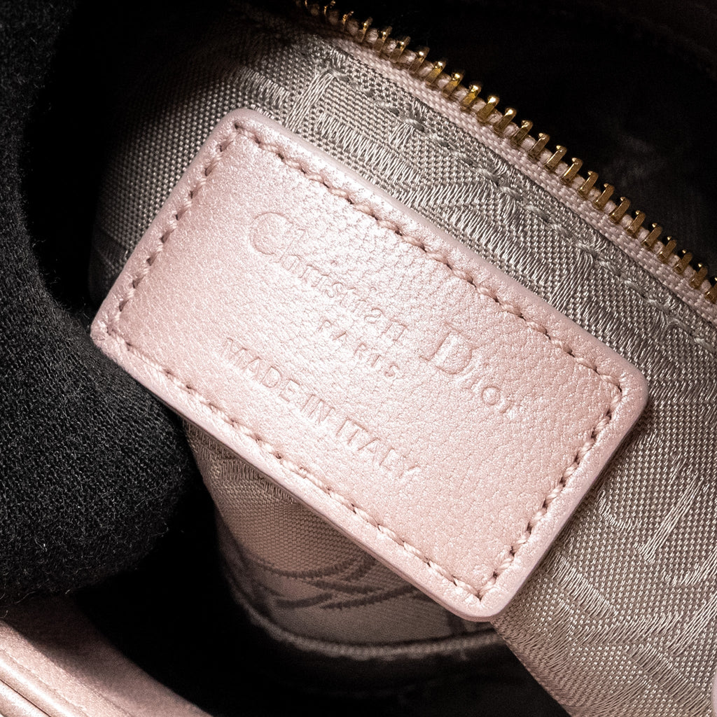 DIOR MINI LADY DIOR LAMBSKIN LOTUS PINK LGHW