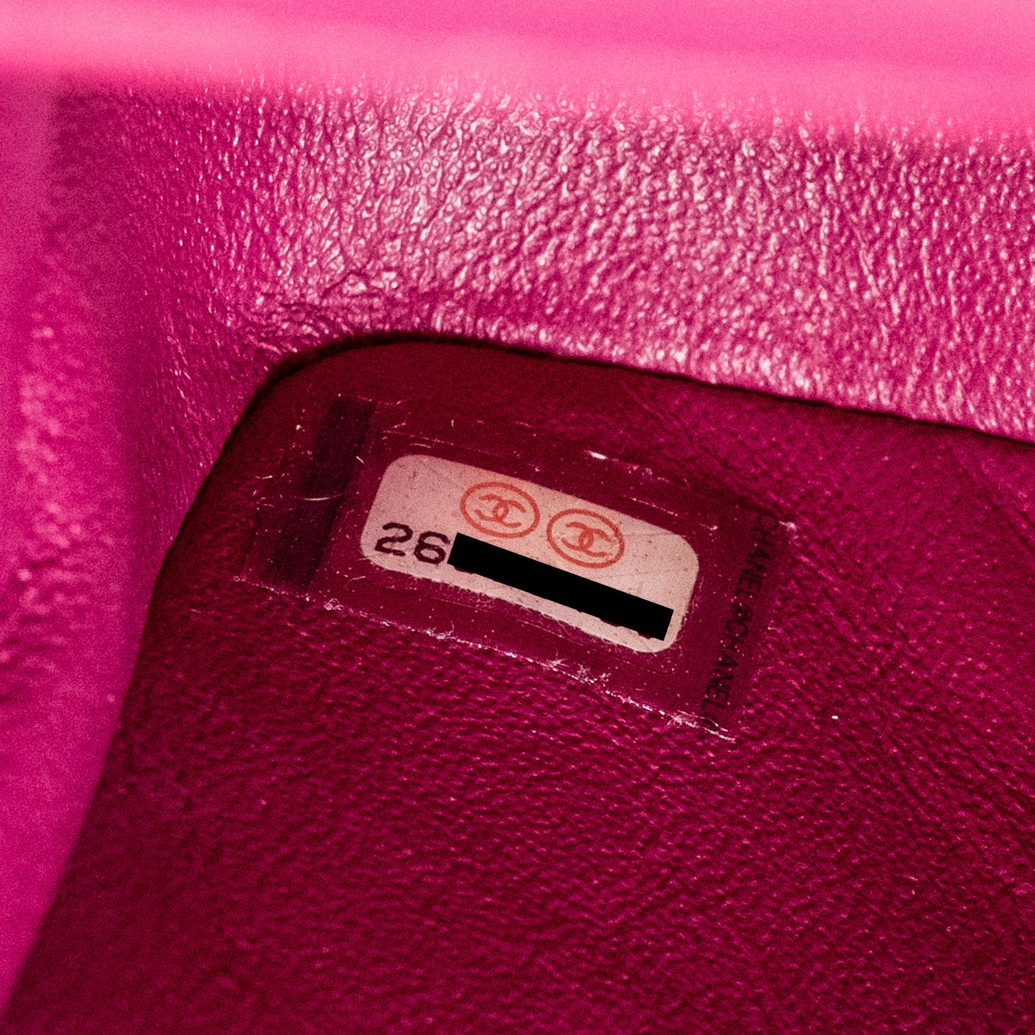CHANEL MINI SQUARE CHEVRON LAMBSKIN RASPBERRY RED LGHW