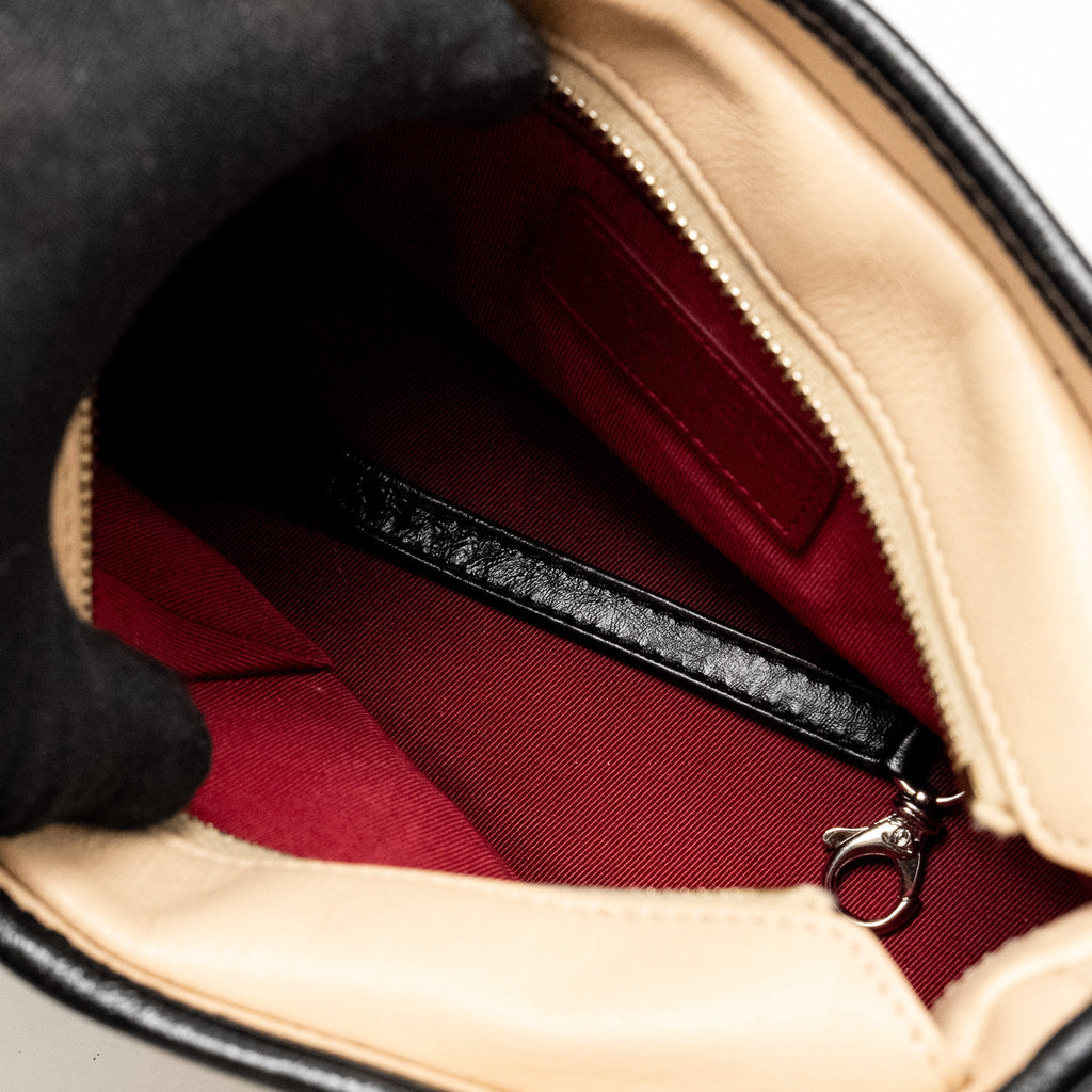 CHANEL SMALL GABRIELLE HOBO BAG AGED CALFSKIN BEIGE / BLACK MULTICOLOUR HARDWARE