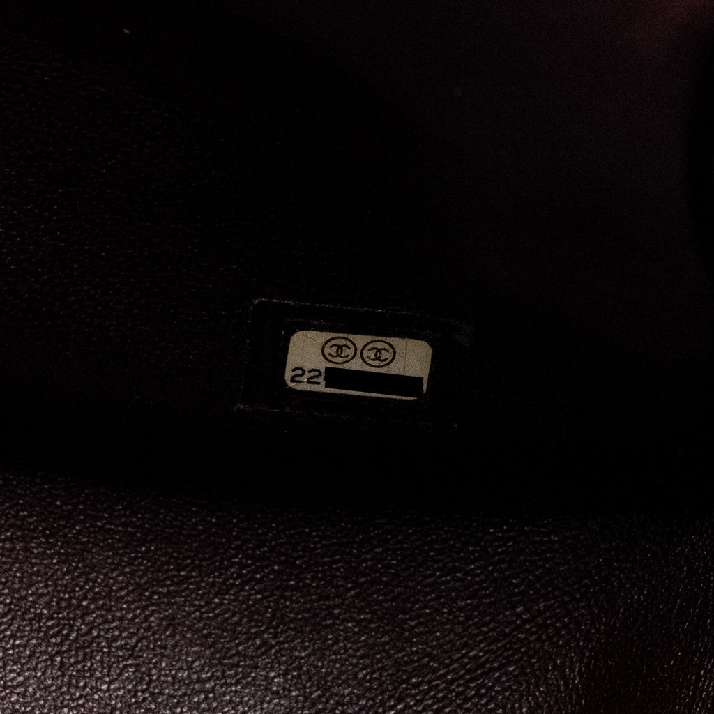 CHANEL 2.55 227 REISSUE FLAP BAG AGED CALFSKIN BLACK RUTHENIUM HARDWARE