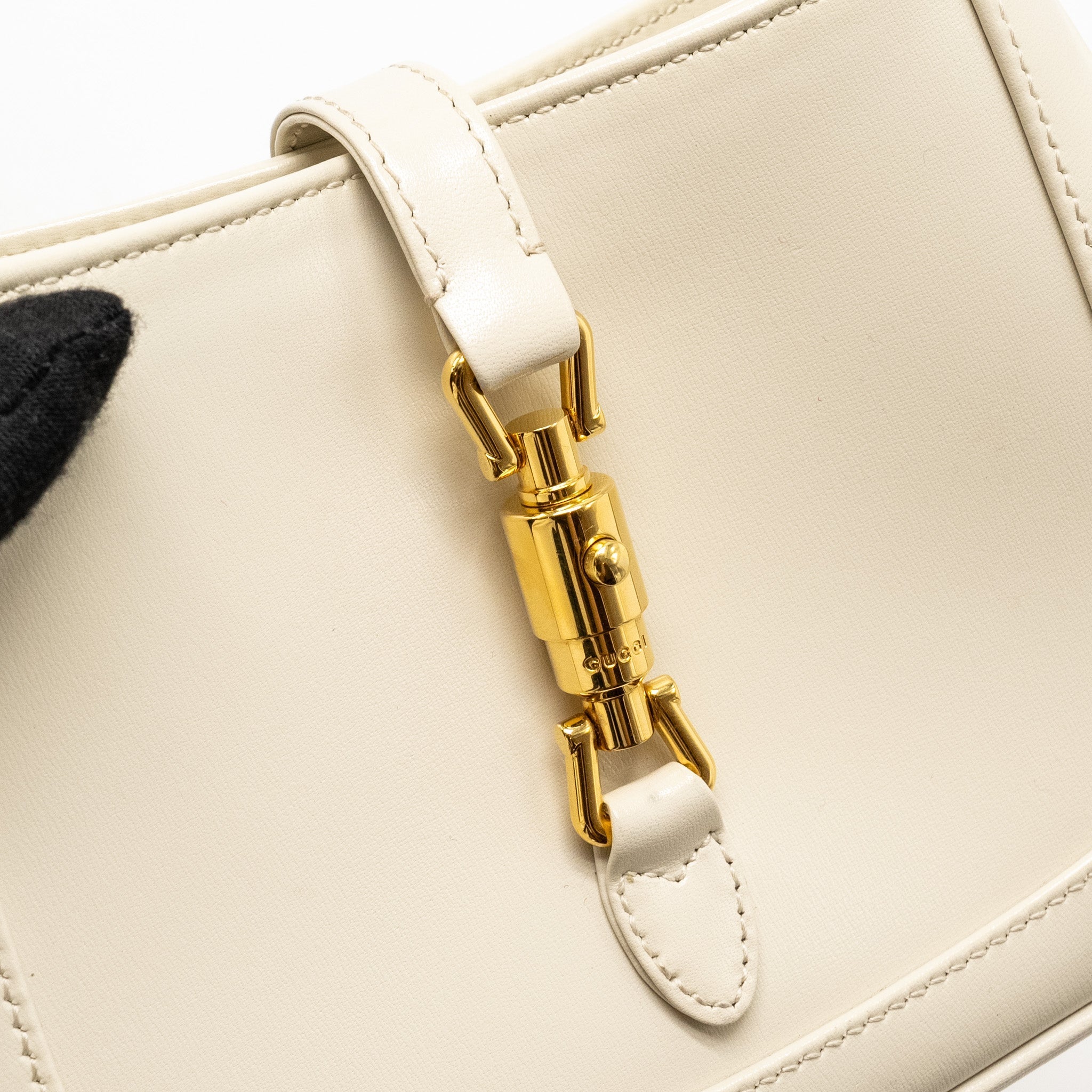 GUCCI JACKIE 1961 MINI SHOULDER BAG CALFSKIN WHITE GHW