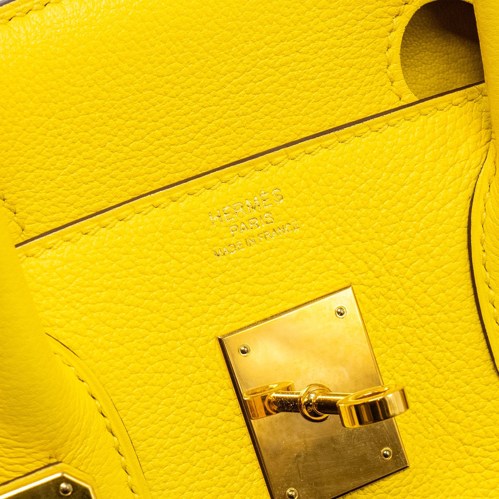 HERMES BIRKIN 30 TAURILLON NOVILLO LEATHER 9O JAUNE DE NAPLES GHW