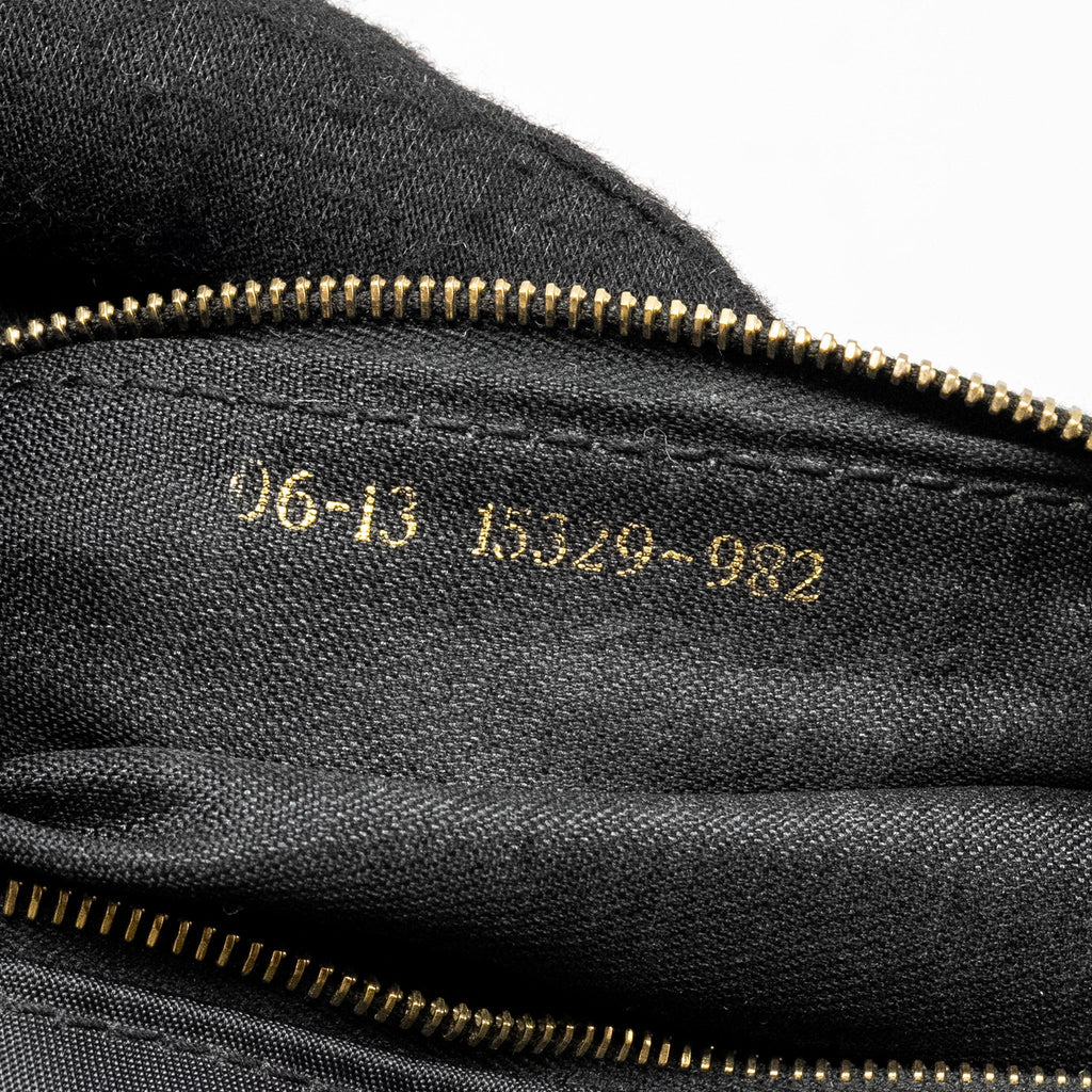 FENDI VINTAGE FF FLAP SHOULDER BAG NYLON BLACK GHW