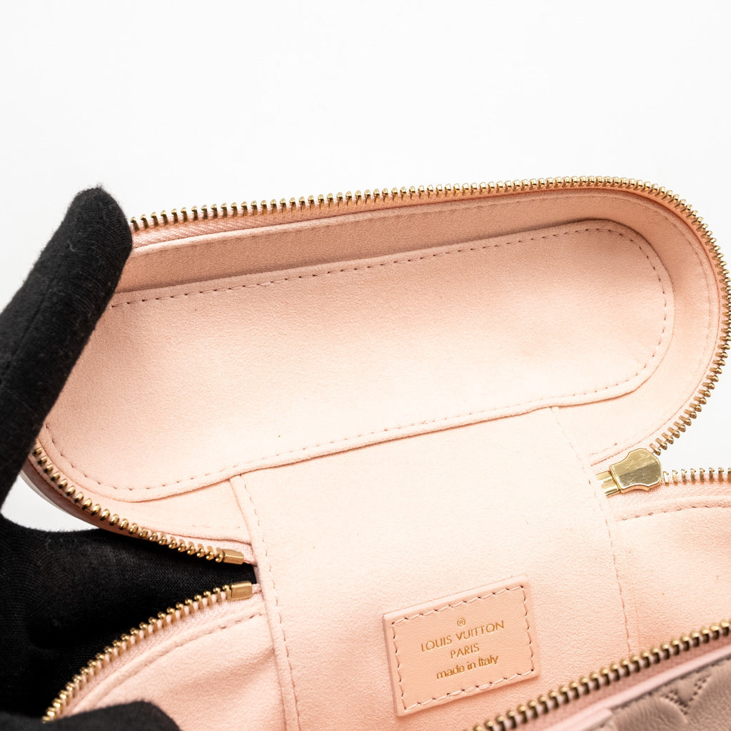 LOUIS VUITTON VANITY POUCH CALFSKIN ROSE JASMIN PINK LGHW