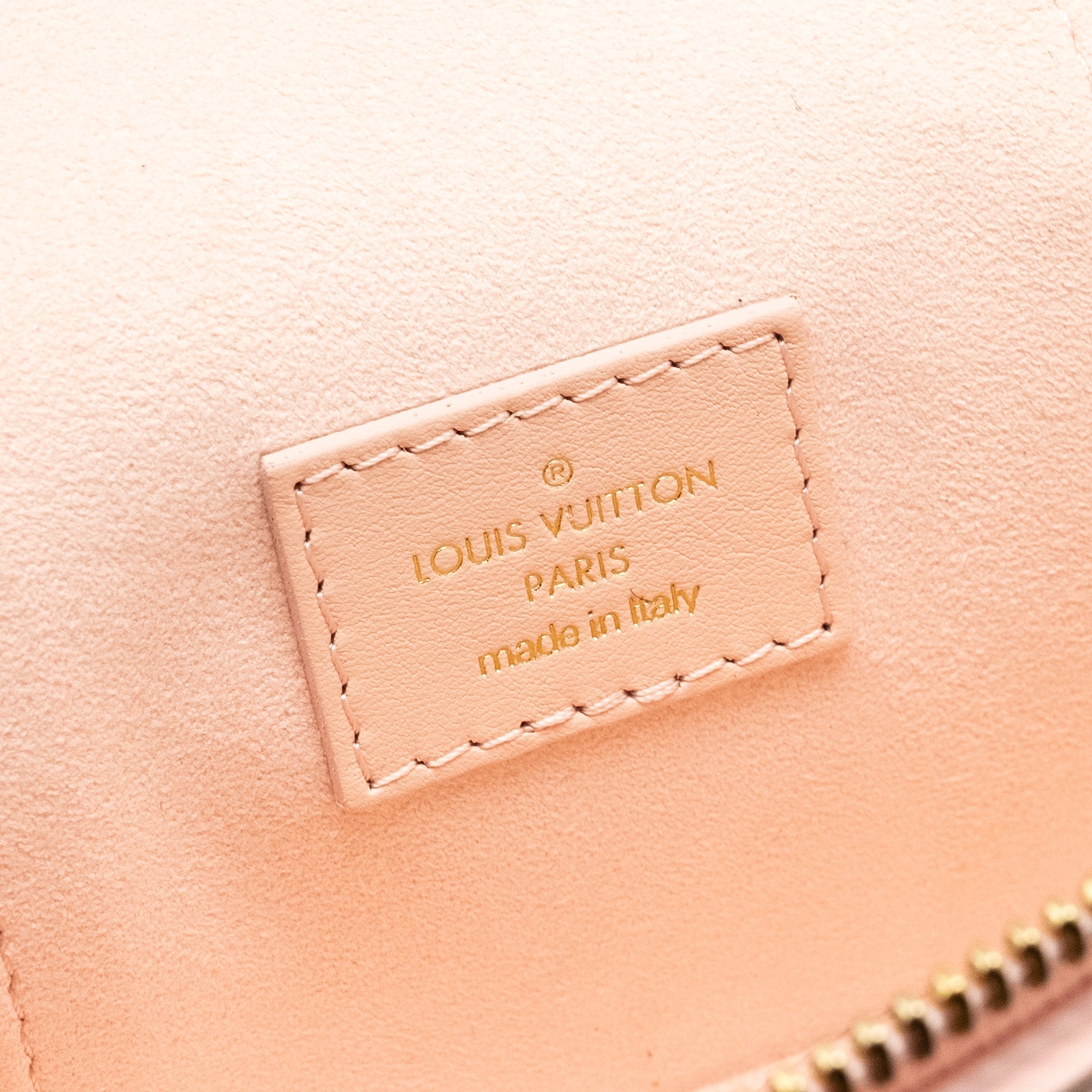 LOUIS VUITTON VANITY POUCH CALFSKIN ROSE JASMIN PINK LGHW