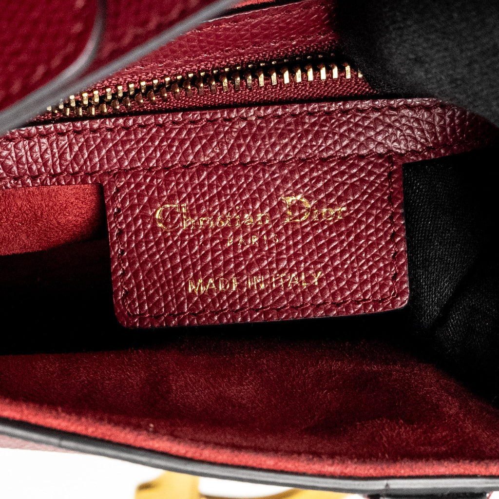 DIOR MEDIUM SADDLE BAG CALFSKIN RED GHW