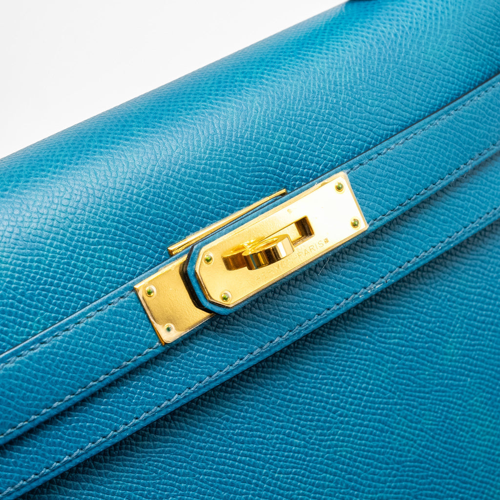 HERMES KELLY 28 EPSOM BLUE IZMIR GHW