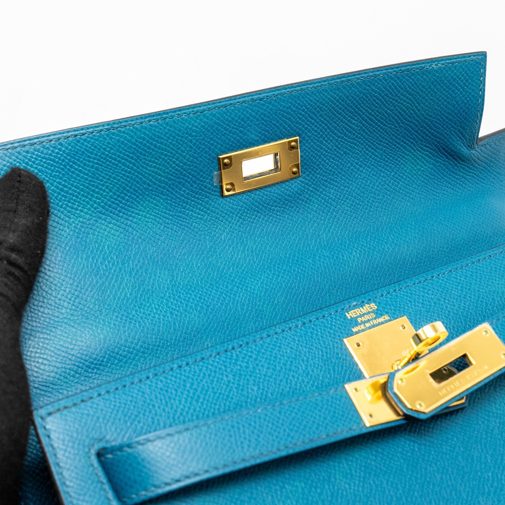 HERMES KELLY 28 EPSOM BLUE IZMIR GHW