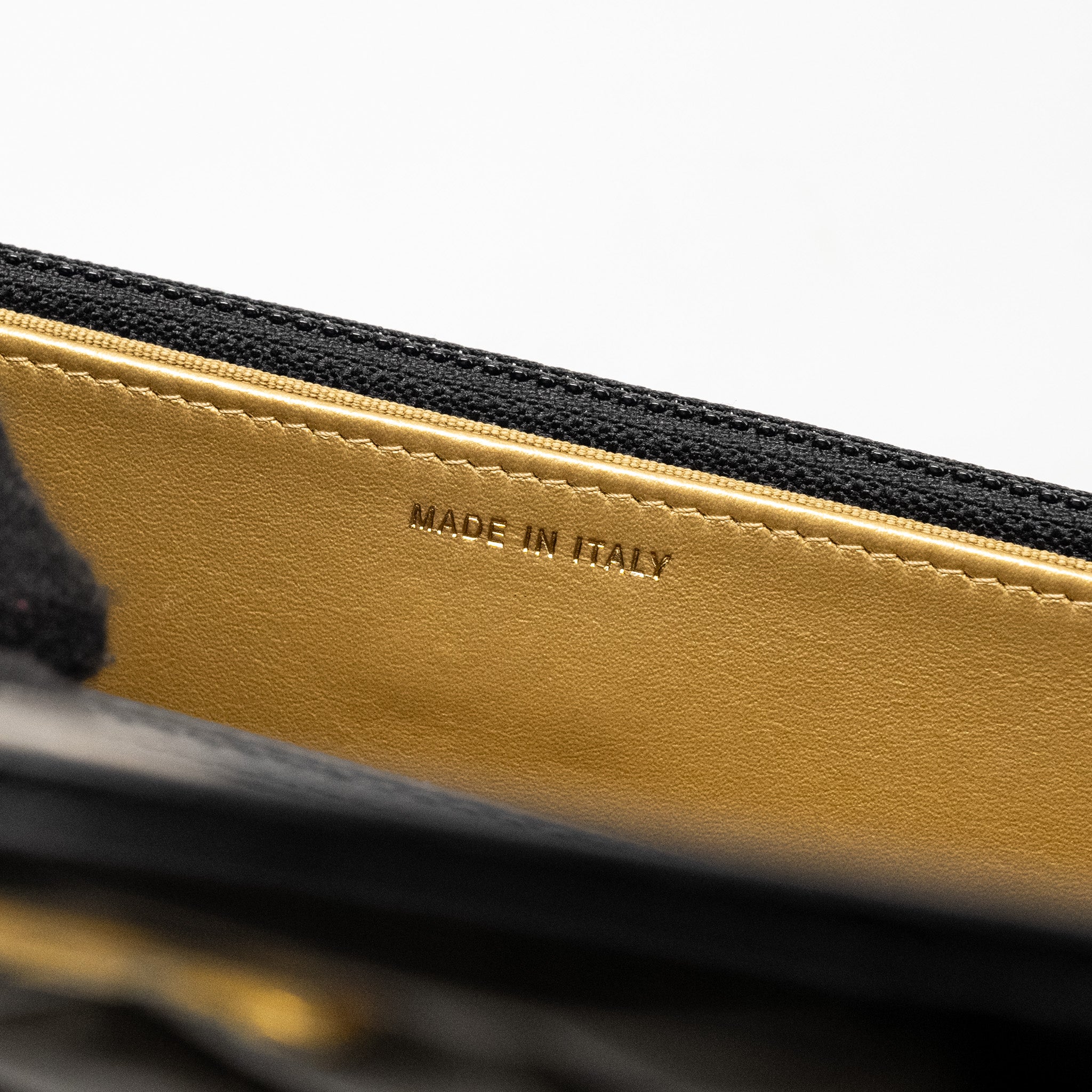 CHANEL PEARL CRUSH WALLET ON CHAIN LAMBSKIN BLACK GHW (MICROCHIP)