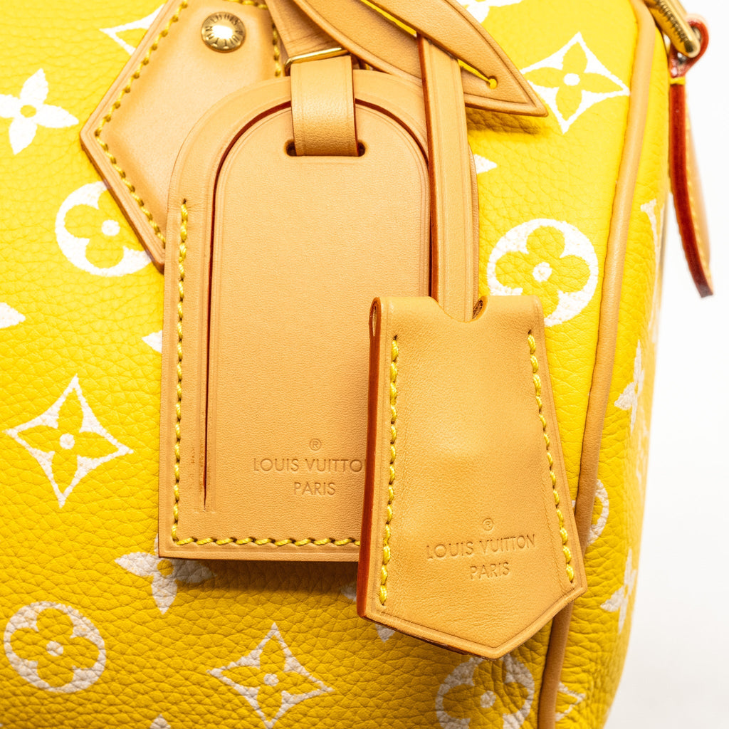 LOUIS VUITTON SPEEDY P9 BANDOULIÈRE 25 MONOGRAM SOFT CALFSKIN JAUNE MAT GHW