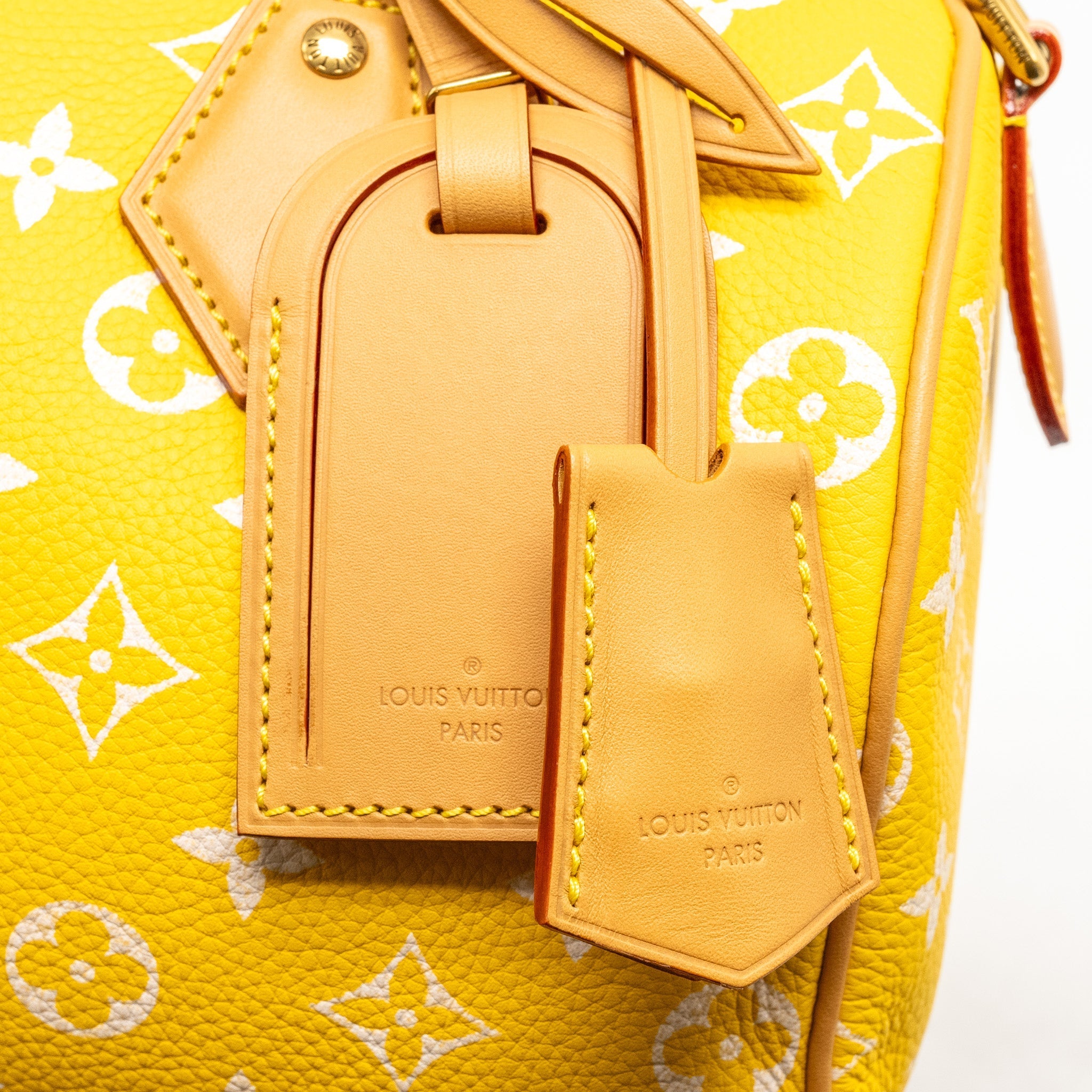 LOUIS VUITTON SPEEDY P9 BANDOULIÈRE 25 MONOGRAM SOFT CALFSKIN JAUNE MAT GHW