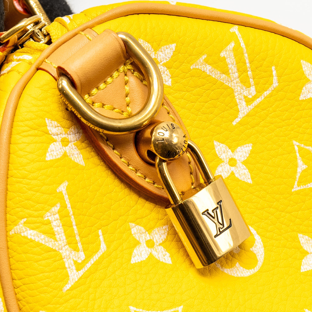 LOUIS VUITTON SPEEDY P9 BANDOULIÈRE 25 MONOGRAM SOFT CALFSKIN JAUNE MAT GHW