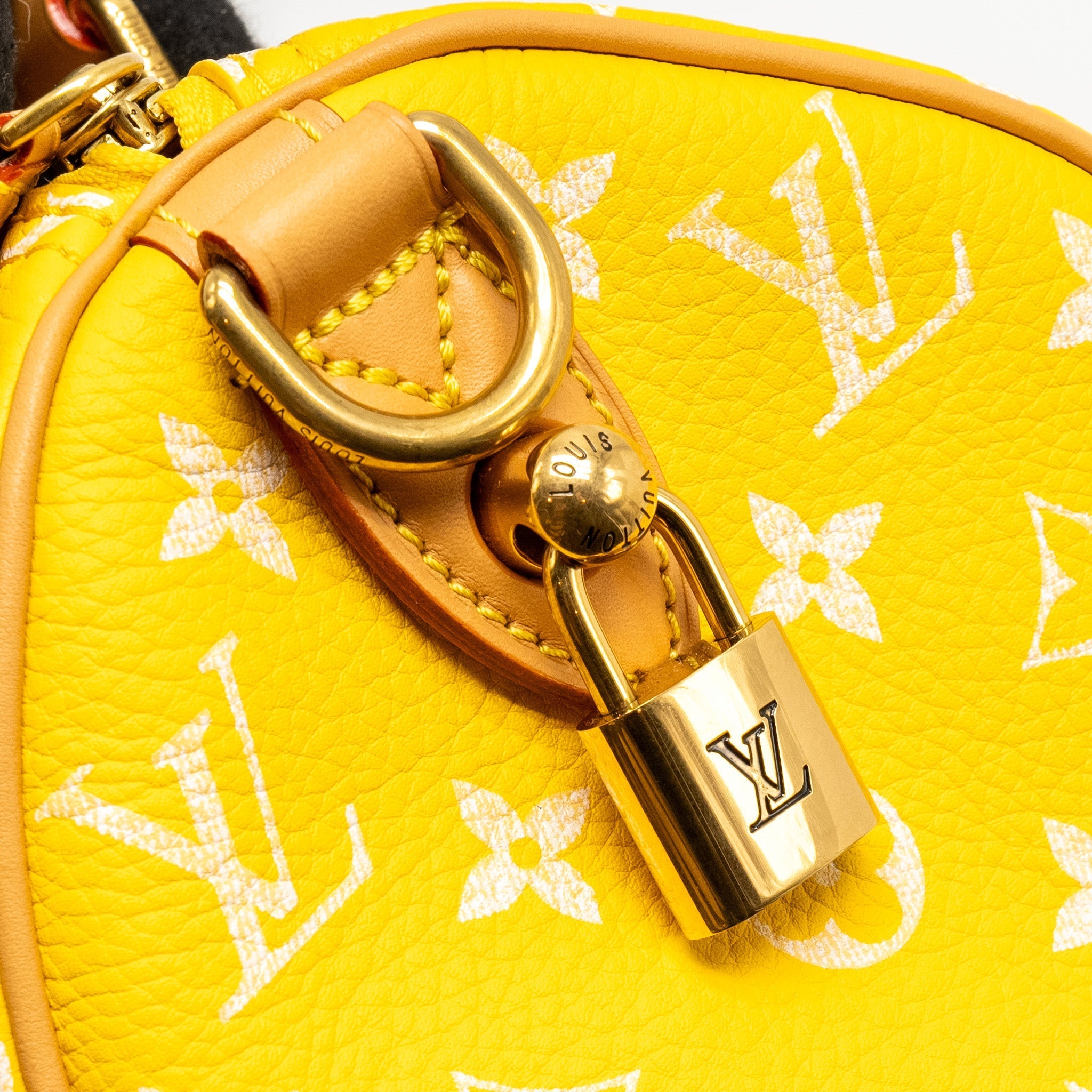 LOUIS VUITTON SPEEDY P9 BANDOULIÈRE 25 MONOGRAM SOFT CALFSKIN JAUNE MAT GHW