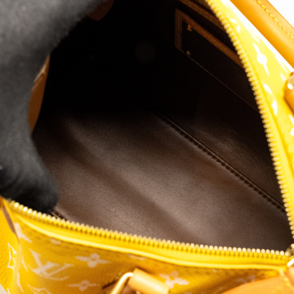 LOUIS VUITTON SPEEDY P9 BANDOULIÈRE 25 MONOGRAM SOFT CALFSKIN JAUNE MAT GHW