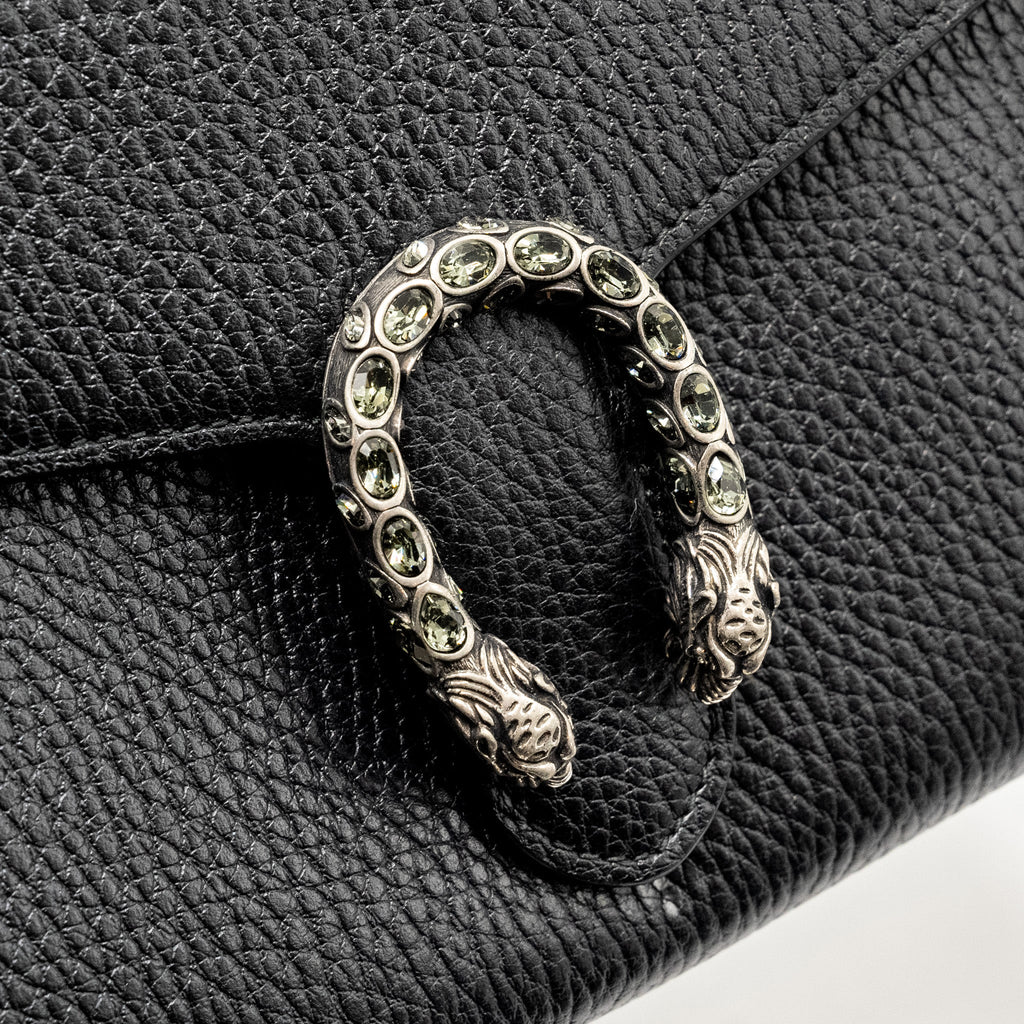GUCCI DIONYSUS WALLET ON CHAIN CALFSKIN BLACK SHW