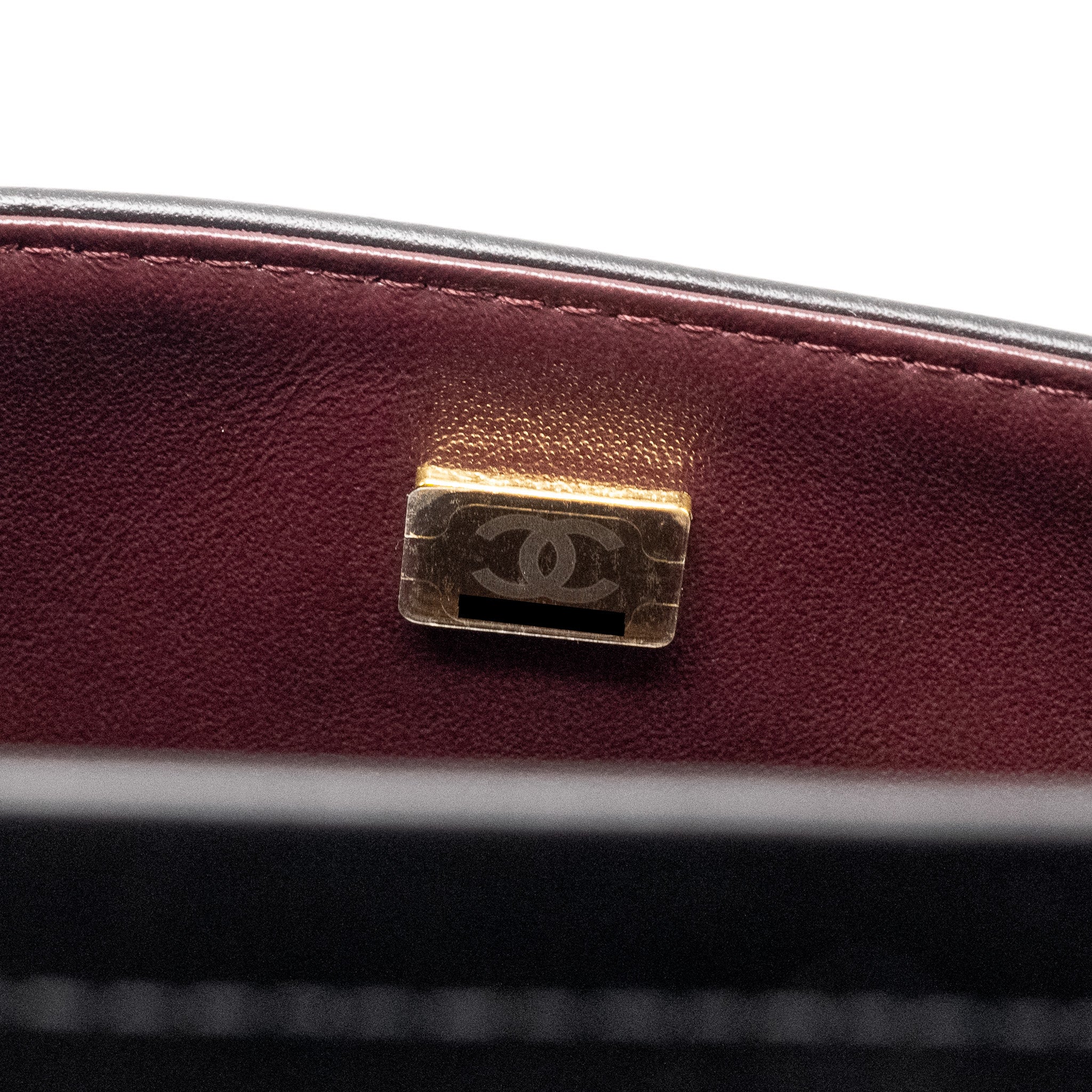 CHANEL SMALL 2.55 REISSUE DOUBLE FLAP BAG AGED CALFSKIN BLACK GHW (MICROCHIP)