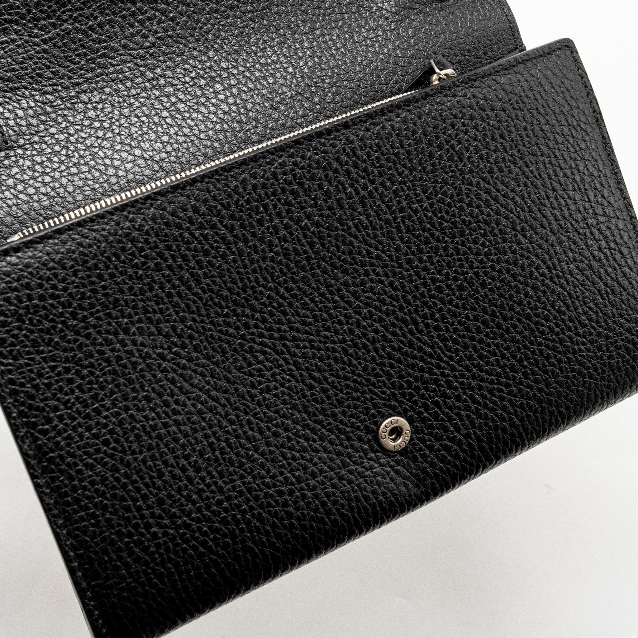 GUCCI DIONYSUS WALLET ON CHAIN CALFSKIN BLACK SHW