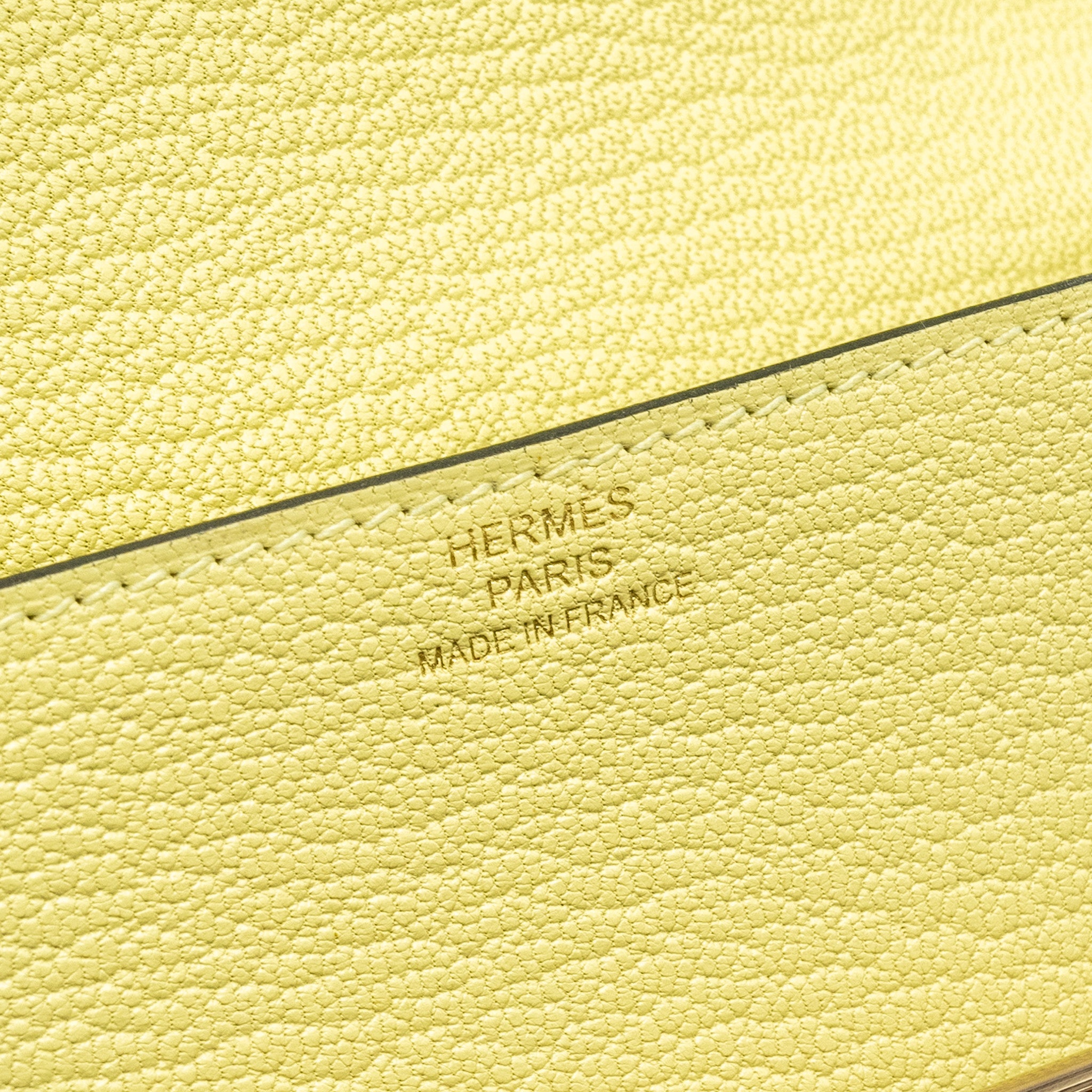 HERMES ROULIS SLIM CHÈVRE MYSORE R9 JAUNE BOURGEON LGHW