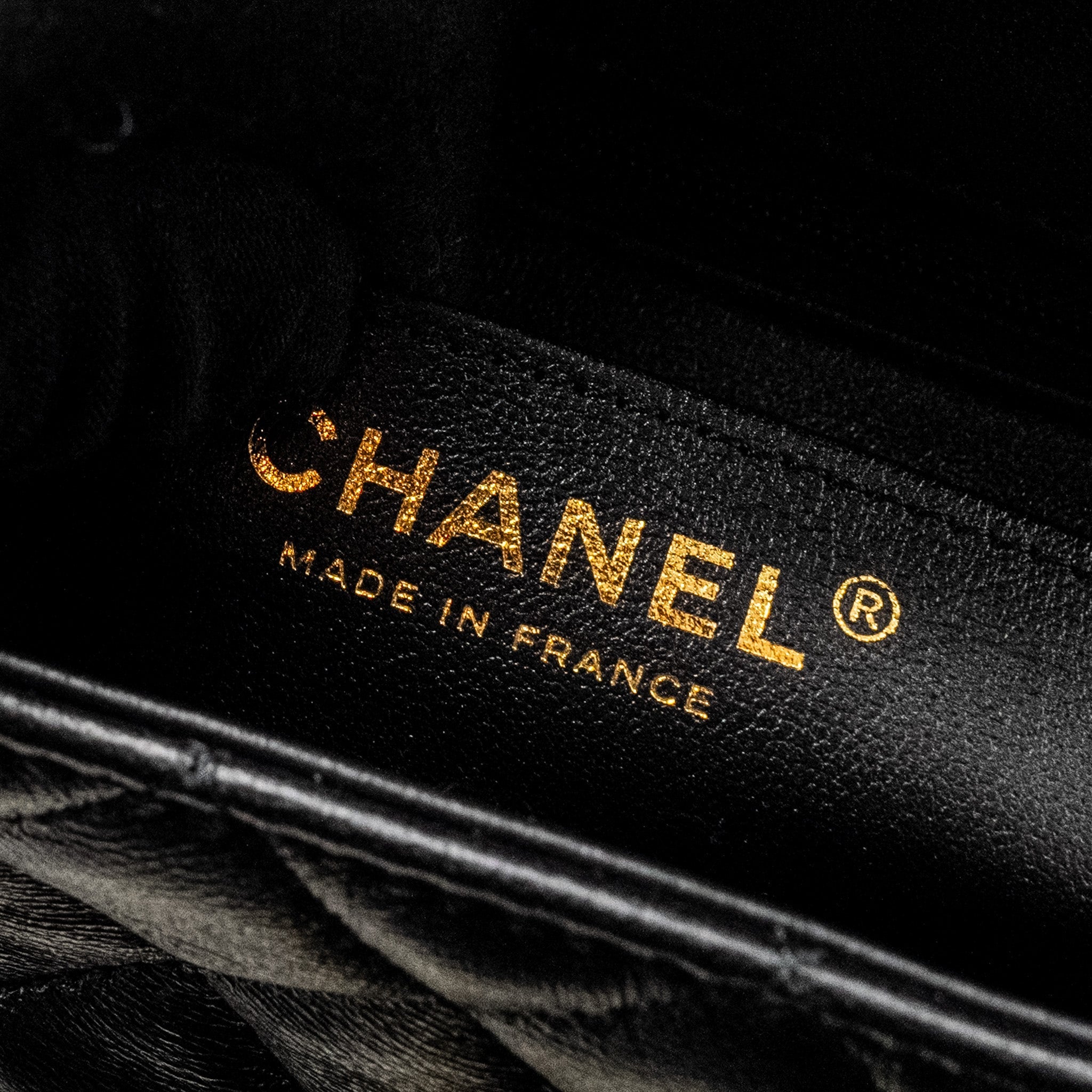 CHANEL MINI RECTANGULAR FLAP BAG LAMBSKIN BLACK LGHW (MICROCHIP)