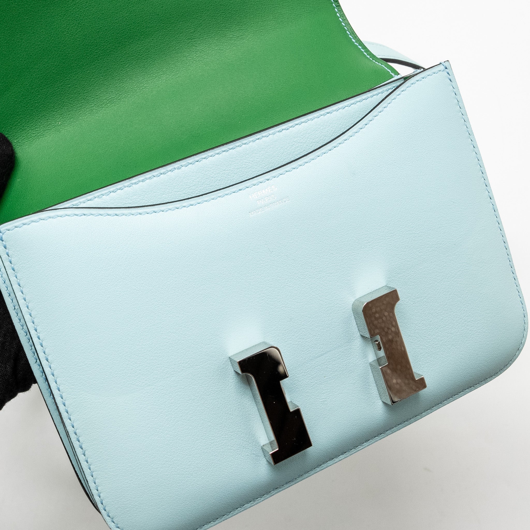 HERMES MINI CONSTANCE SWIFT BLUE ZEPHYR / CACTUS SHW