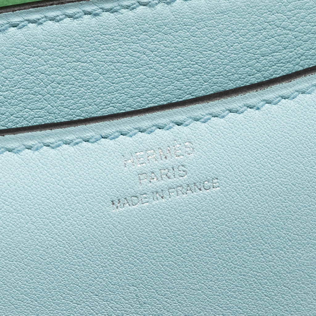 HERMES MINI CONSTANCE SWIFT BLUE ZEPHYR / CACTUS SHW