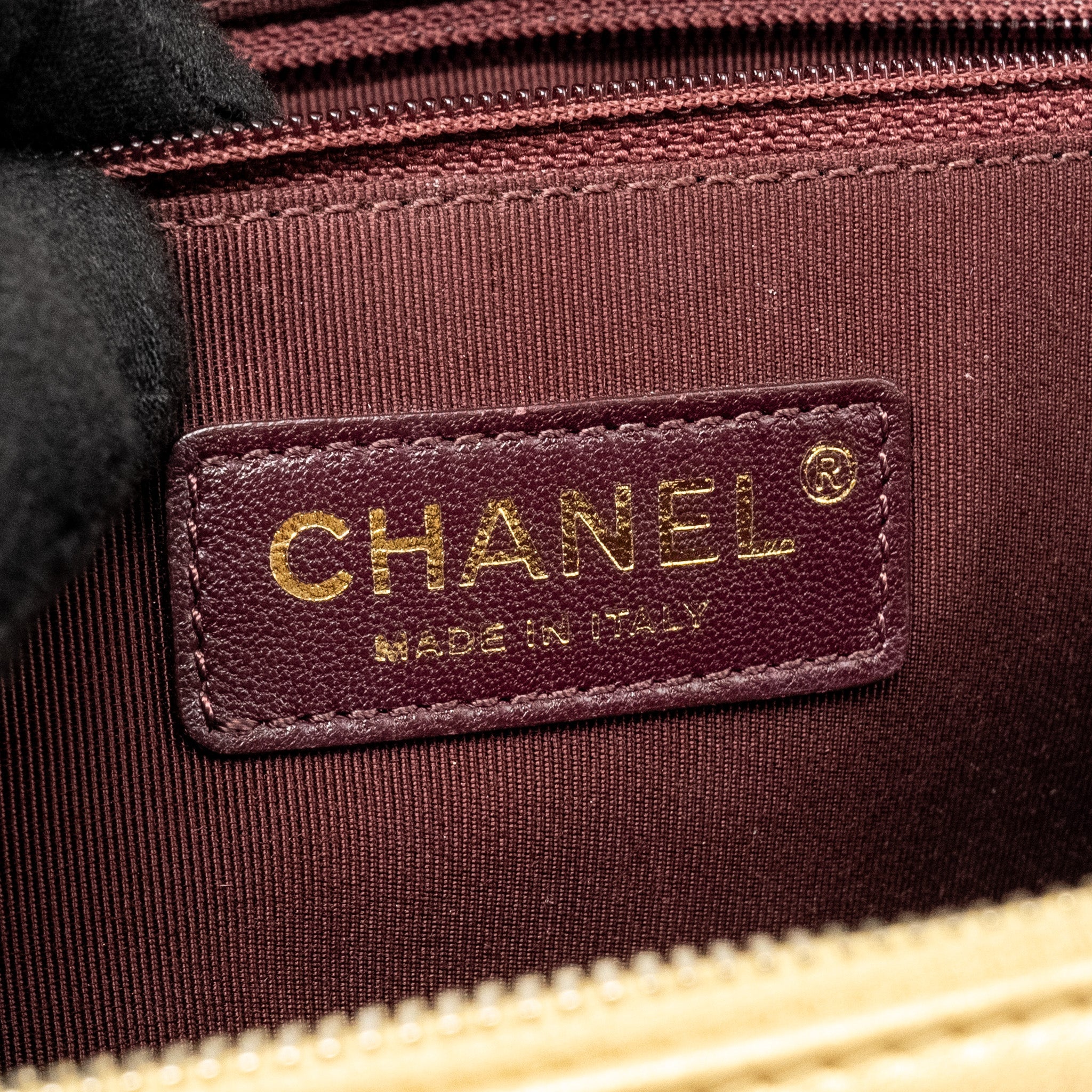 CHANEL COCO BOY CAMERA BAG LAMBSKIN GOLD GHW