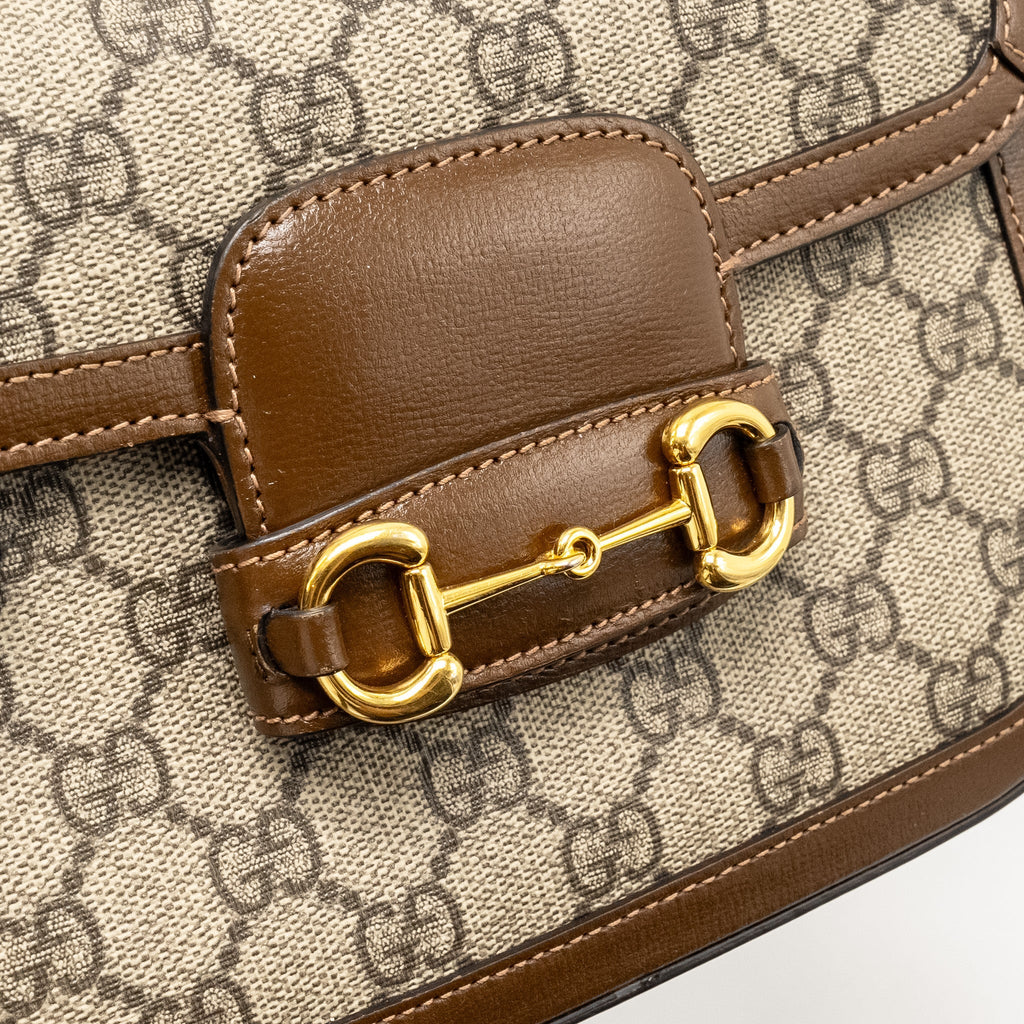 GUCCI HORSEBIT 1955 MINI BAG GG SUPREME CANVAS GHW