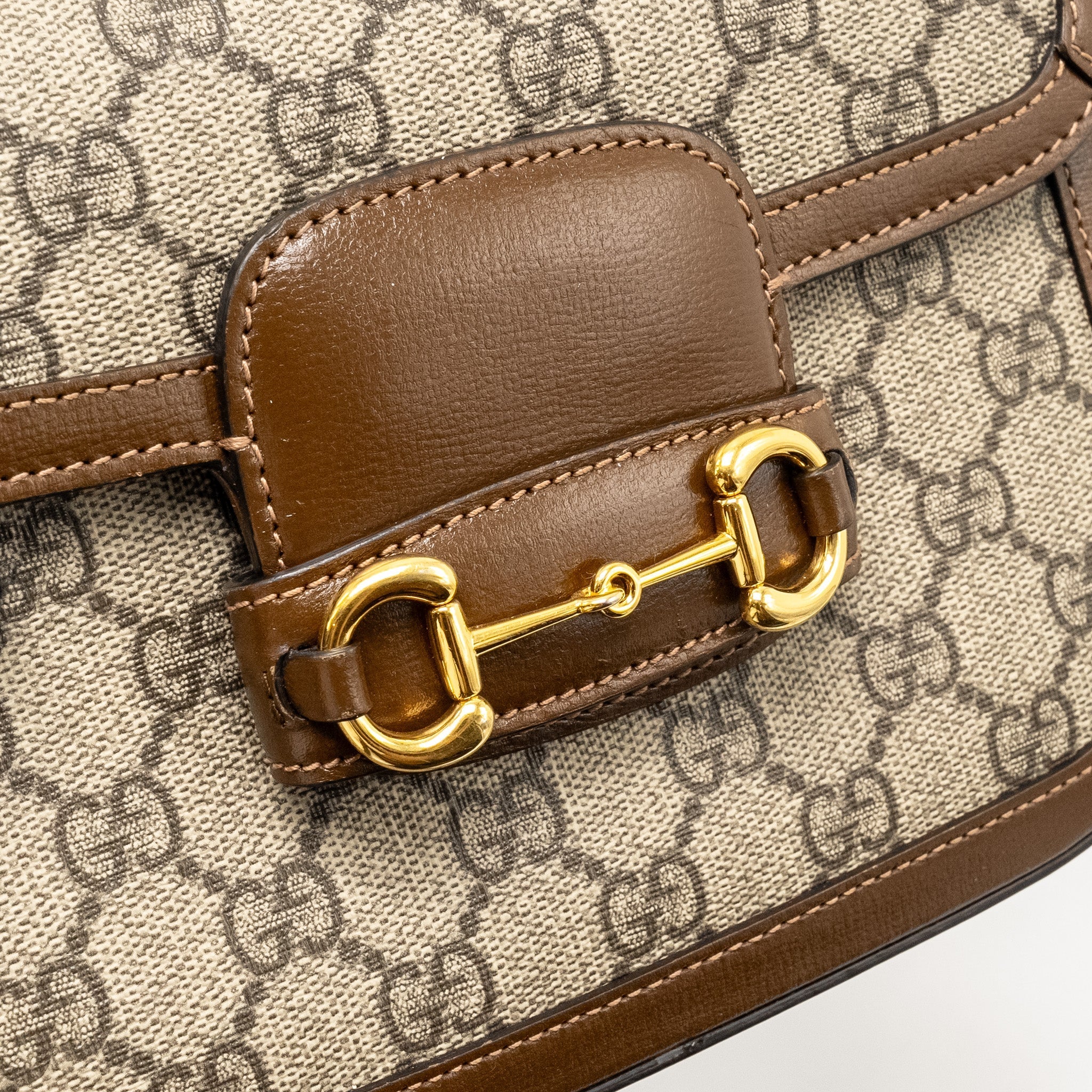 GUCCI HORSEBIT 1955 MINI BAG GG SUPREME CANVAS GHW