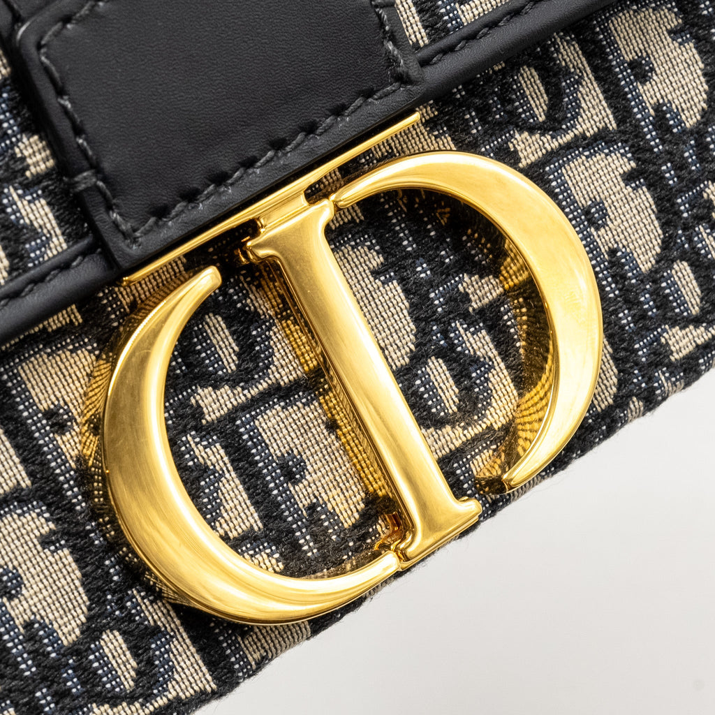 DIOR 30 MONTAIGNE BOX BLUE OBLIQUE JACQUARD GHW