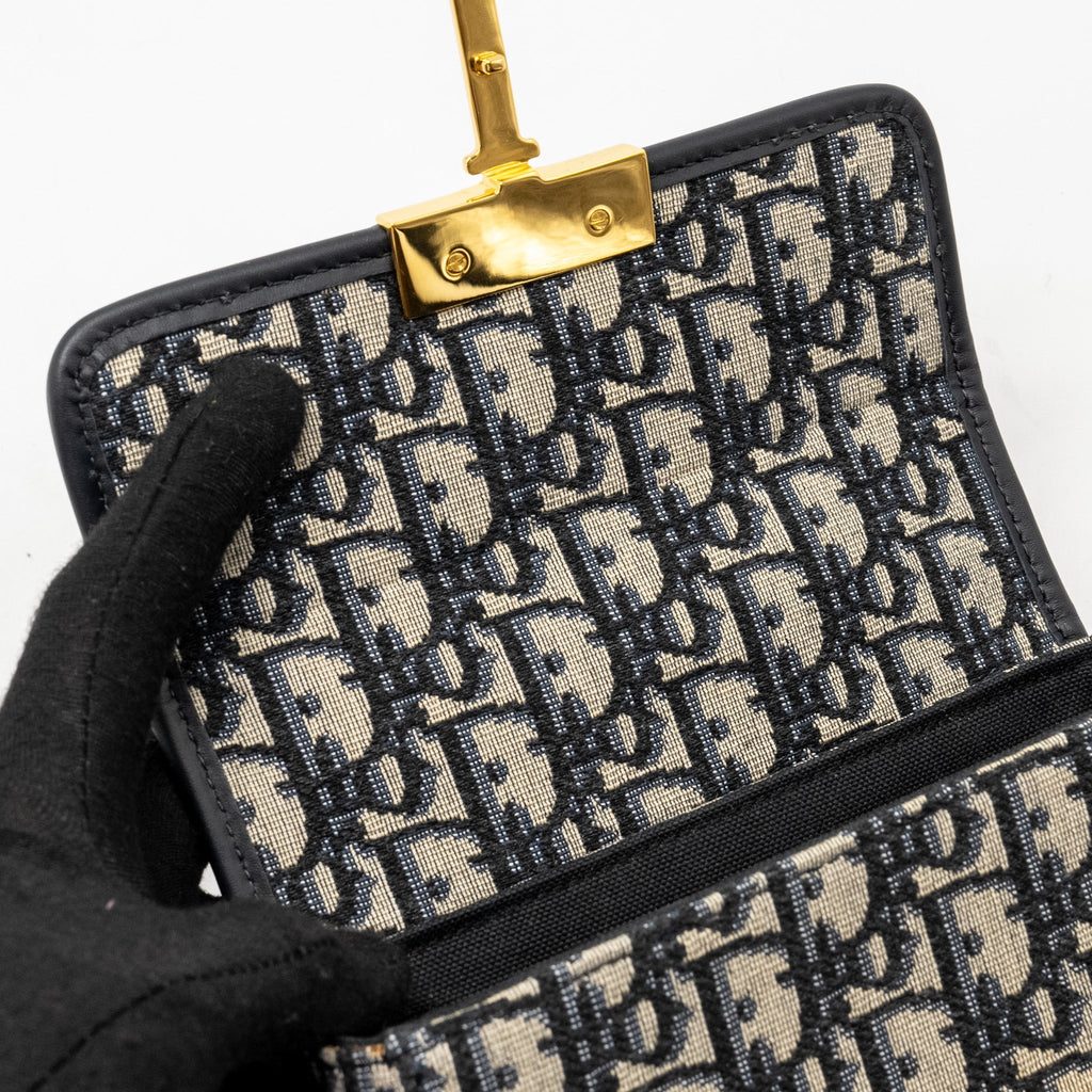 DIOR 30 MONTAIGNE BOX BLUE OBLIQUE JACQUARD GHW