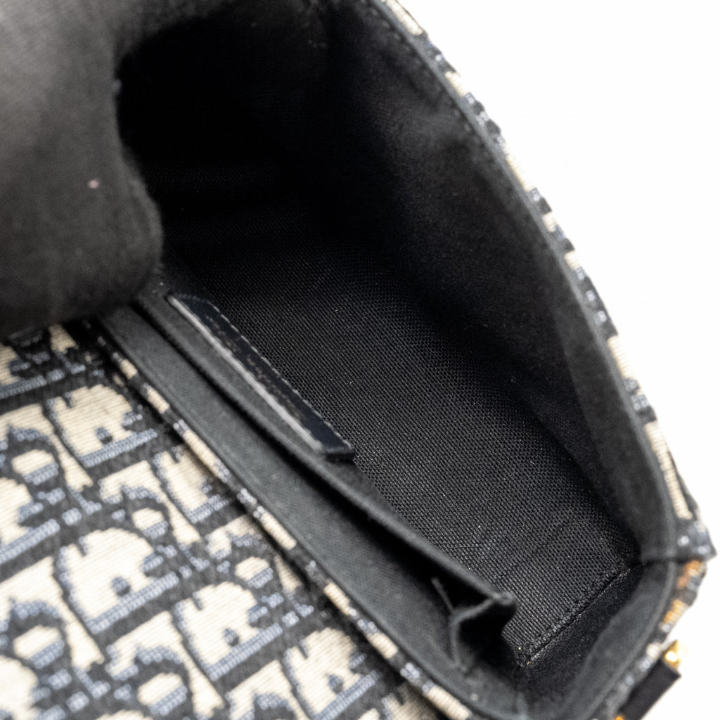 DIOR 30 MONTAIGNE BOX BLUE OBLIQUE JACQUARD GHW