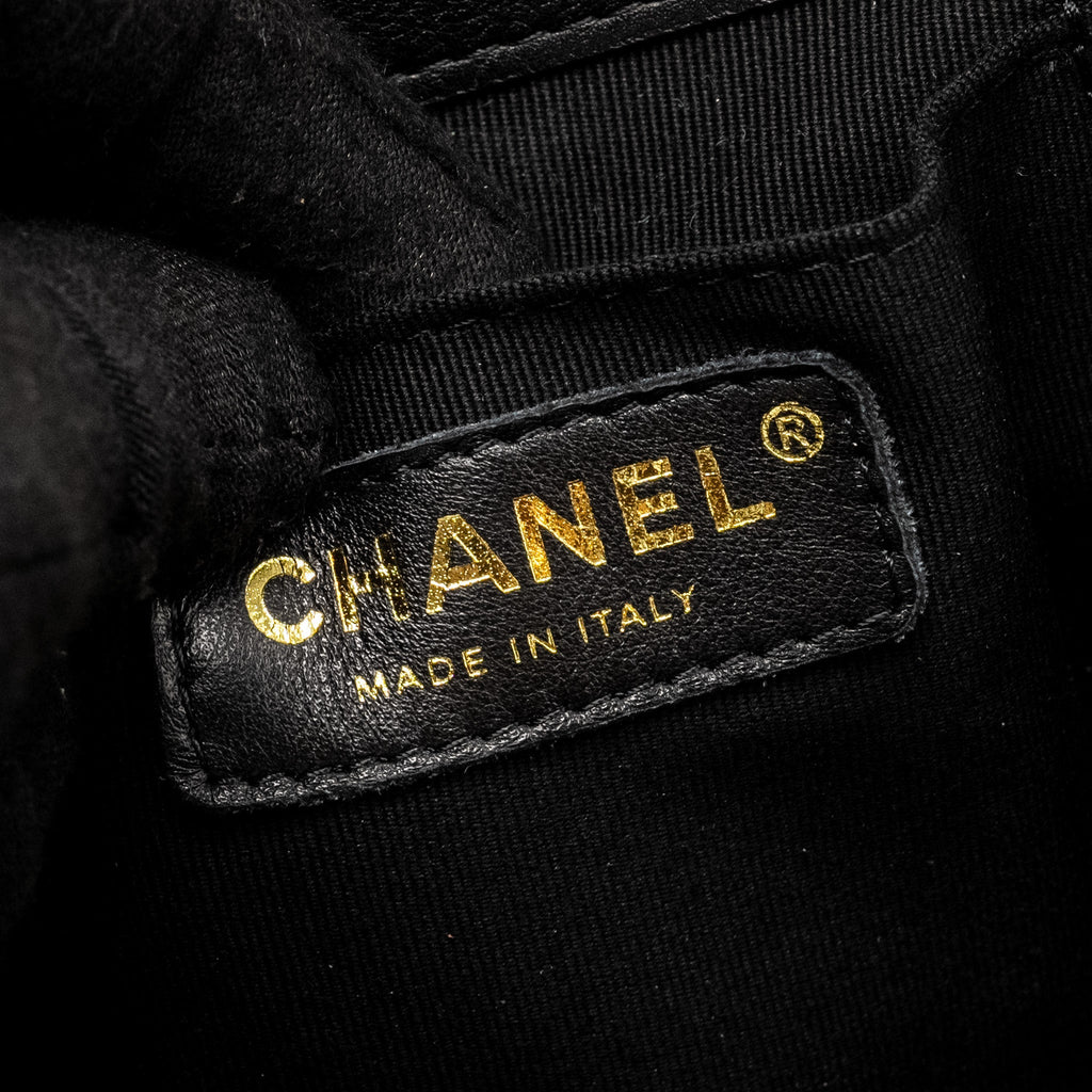 CHANEL 23C LARGE DUMA BACKPACK CALFSKIN BLACK LGHW (MICROCHIP)