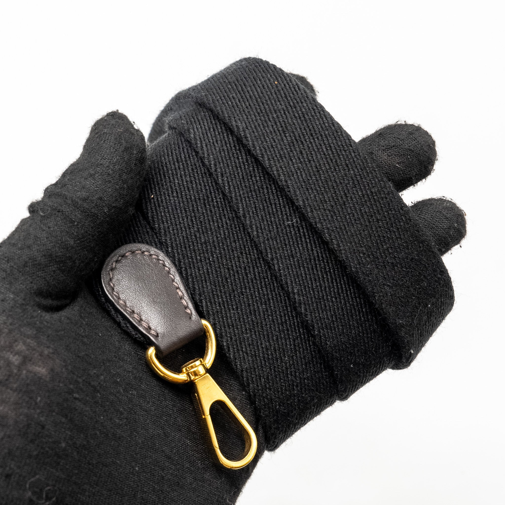 HERMES MINI EVELYNE FEUTRE/SWIFT/SANGLE WOOL EBENE