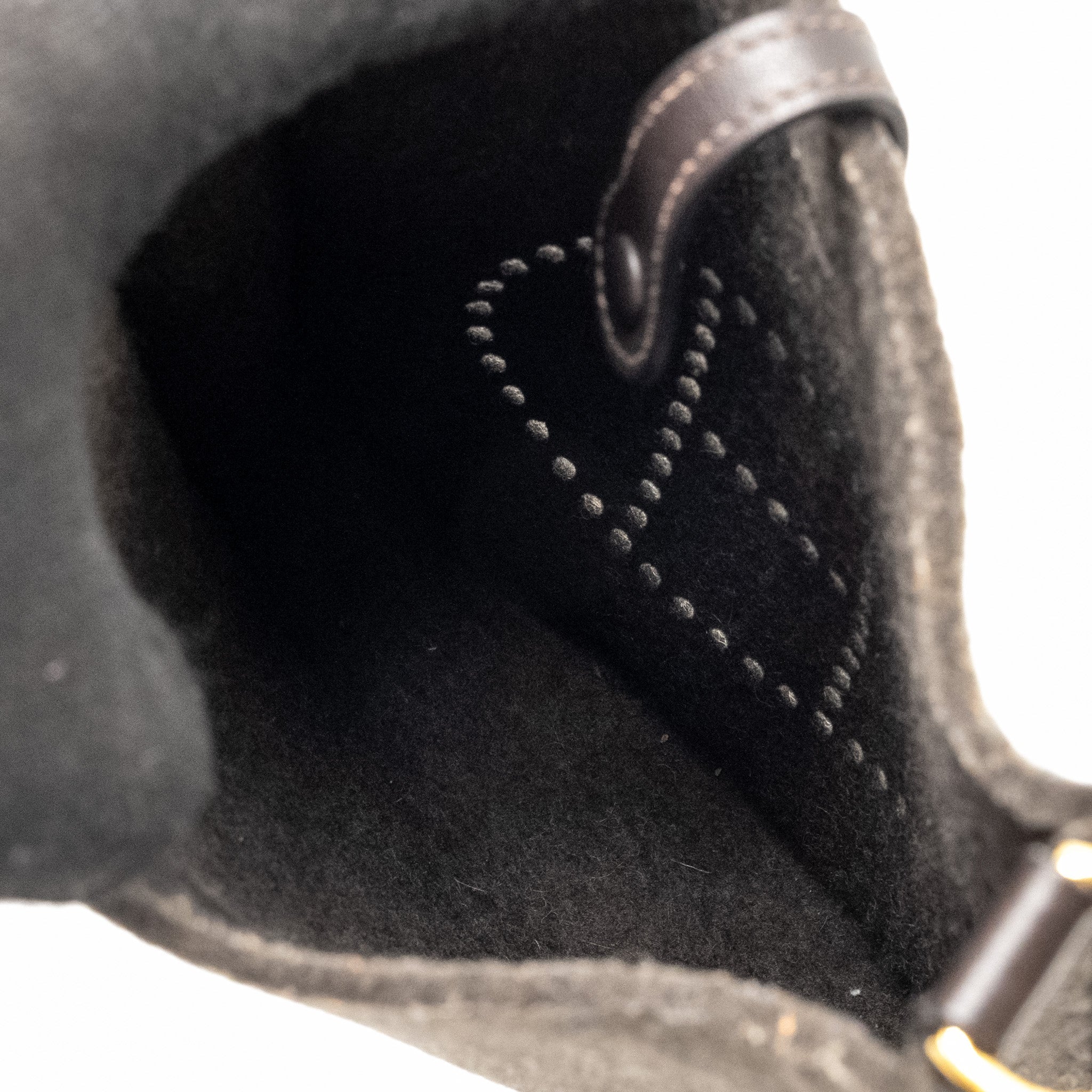 HERMES MINI EVELYNE FEUTRE/SWIFT/SANGLE WOOL EBENE