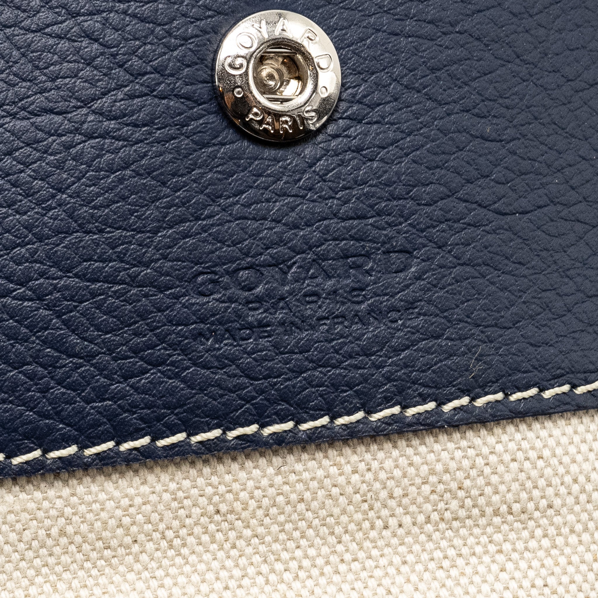 GOYARD BOHEME HOBO BAG GOYARDINE CANVAS/CALFSKIN NAVY SHW