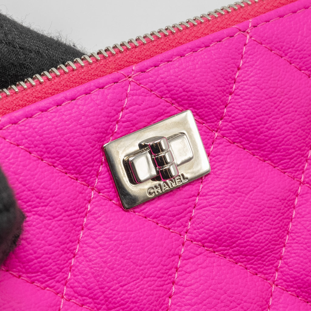 CHANEL SMALL REISSUE 2.55 O CASE POUCH GOATSKIN PINK SHW