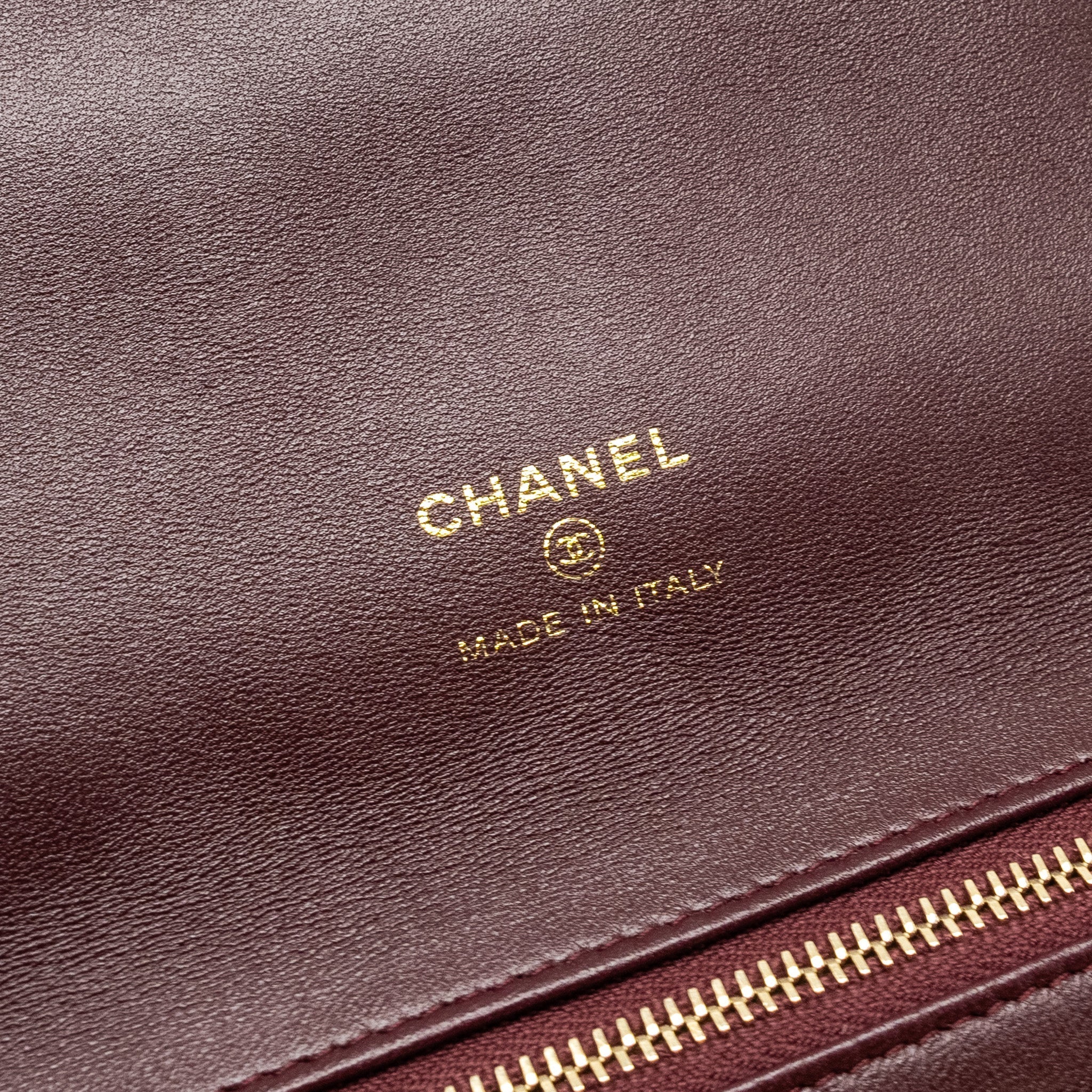 CHANEL FOLDING CLUTCH BAG VELVET/LAMBSKIN BURGUNDY LGHW