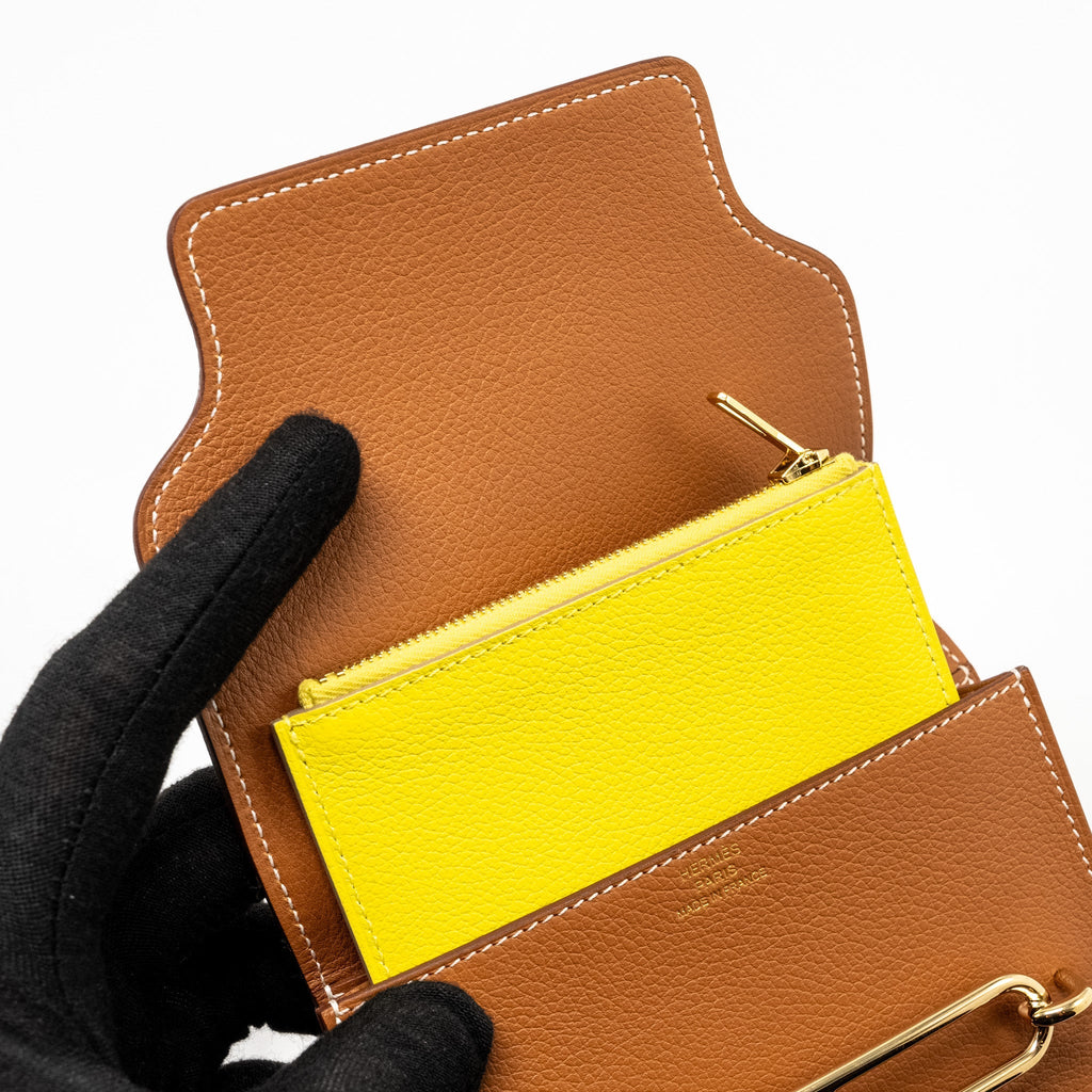 HERMES ROULIS SLIM EVERCOLOR GOLD/LIME GHW