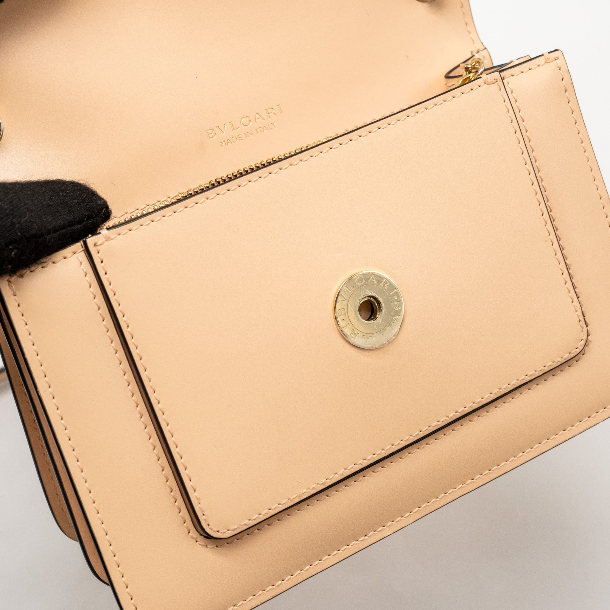 BVLGARI SERPENTI FOREVER FLAP BAG CALFSKIN PEACH LGHW