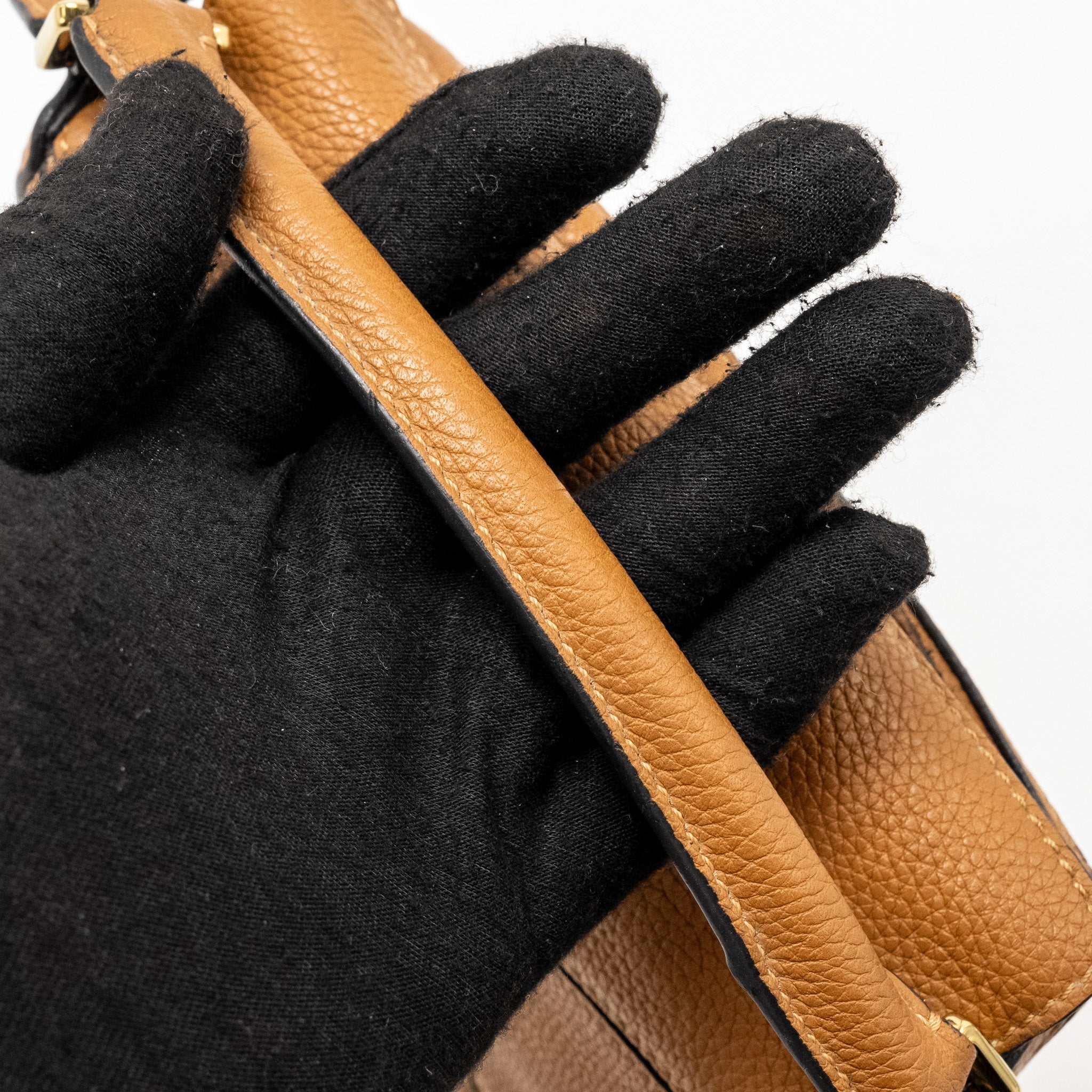 LOEWE MINI PUZZLE BAG CALFSKIN TAN GHW