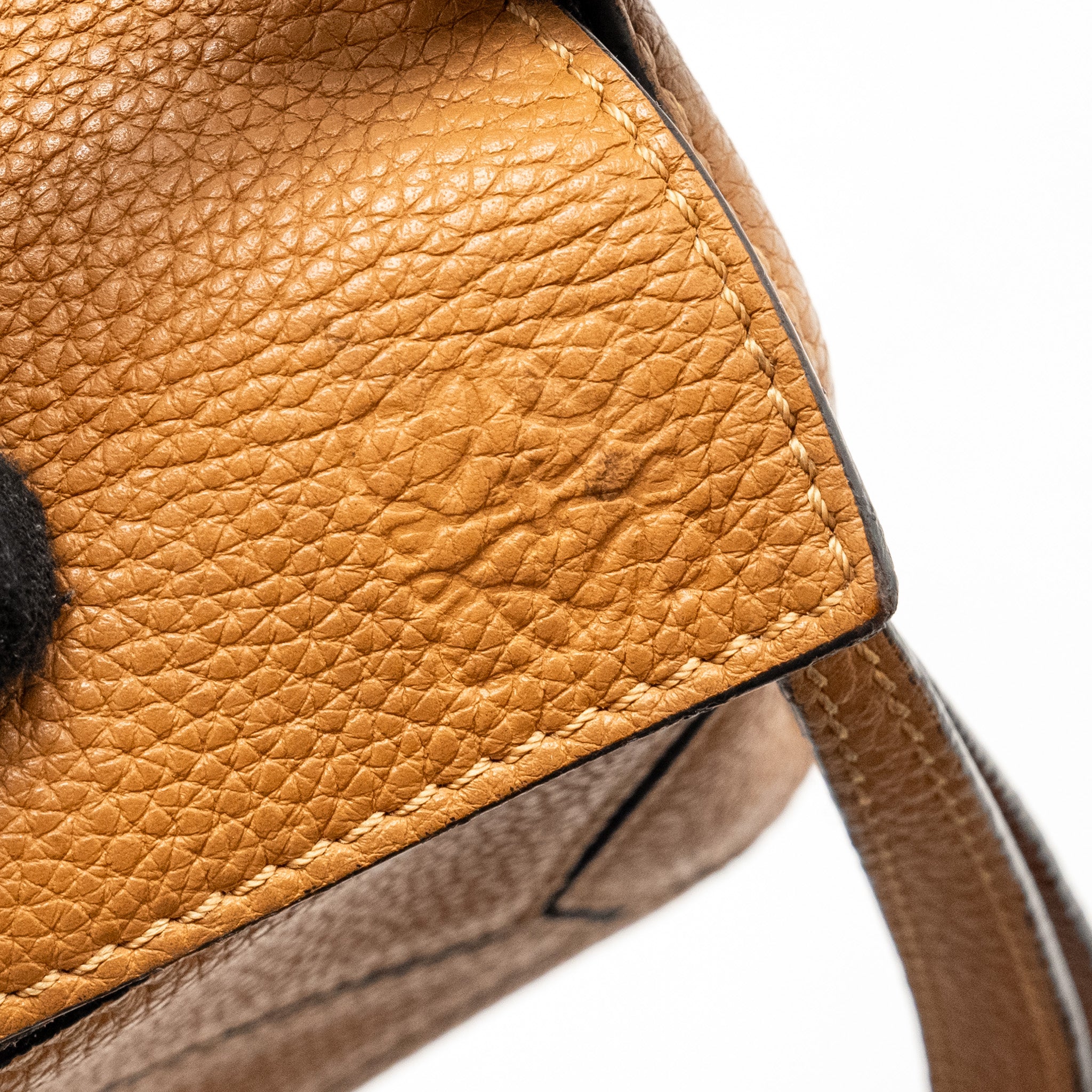 LOEWE MINI PUZZLE BAG CALFSKIN TAN GHW