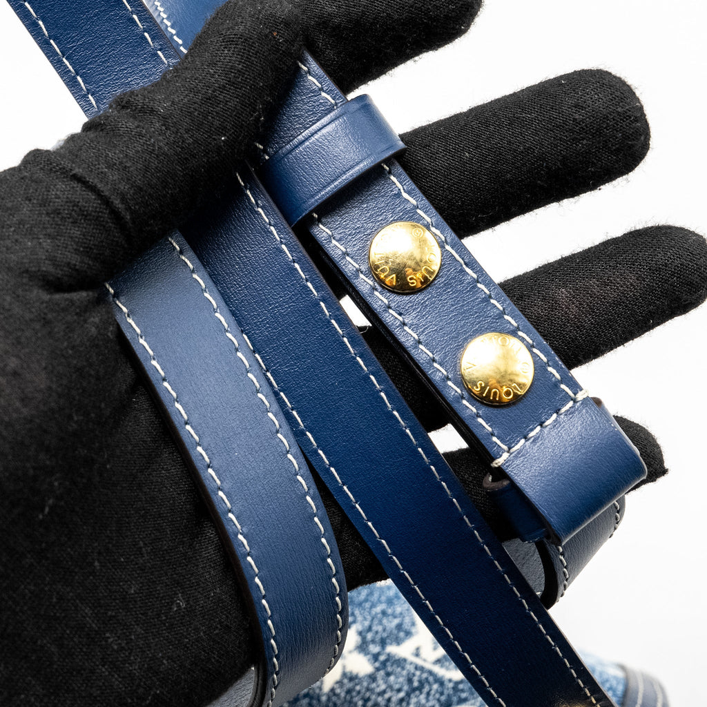 LOUIS VUITTON MINI DAUPHINE DENIM BLUE GHW
